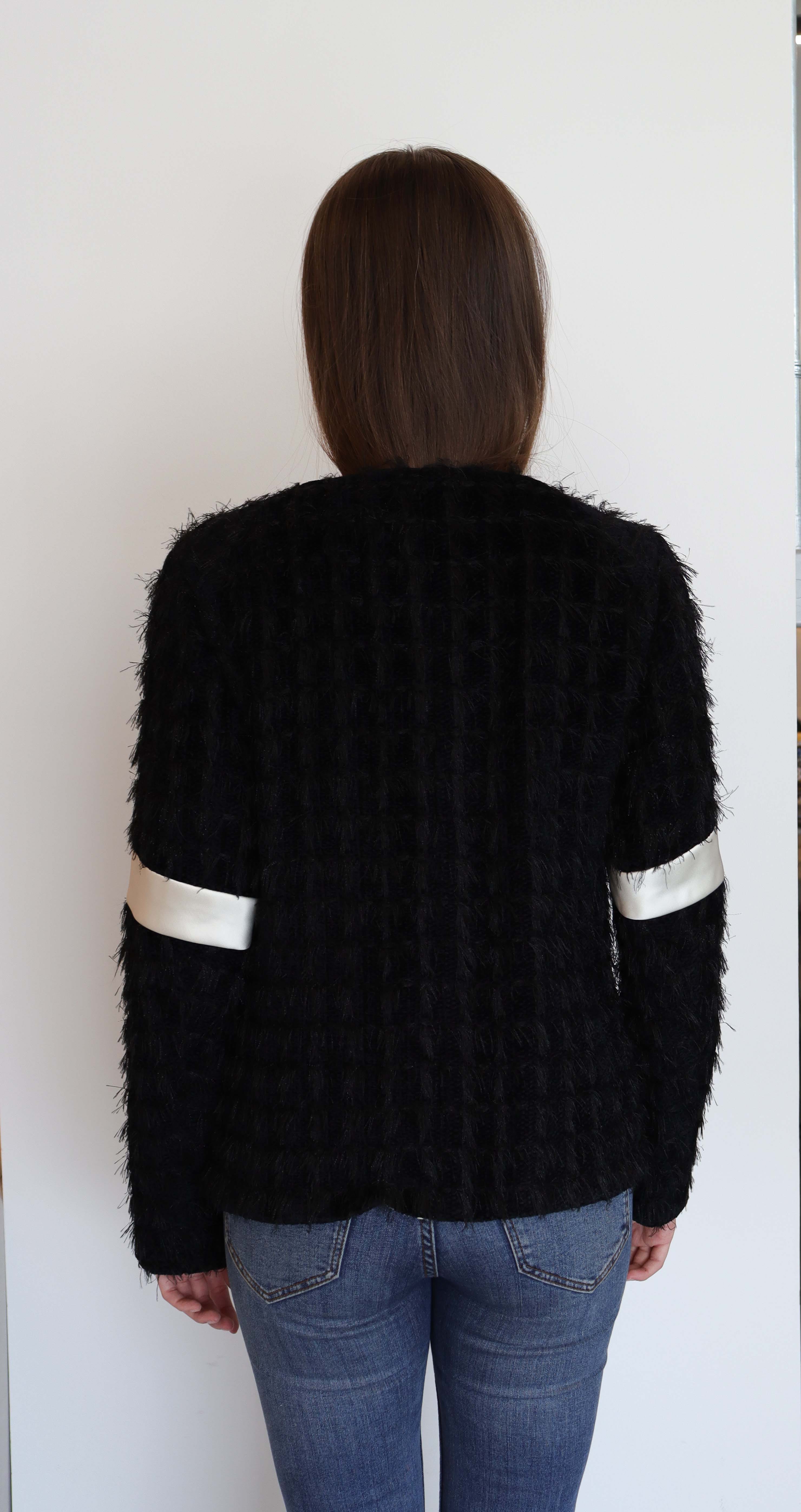 Chanel chanel  black white tweed jacket  DXBS2459