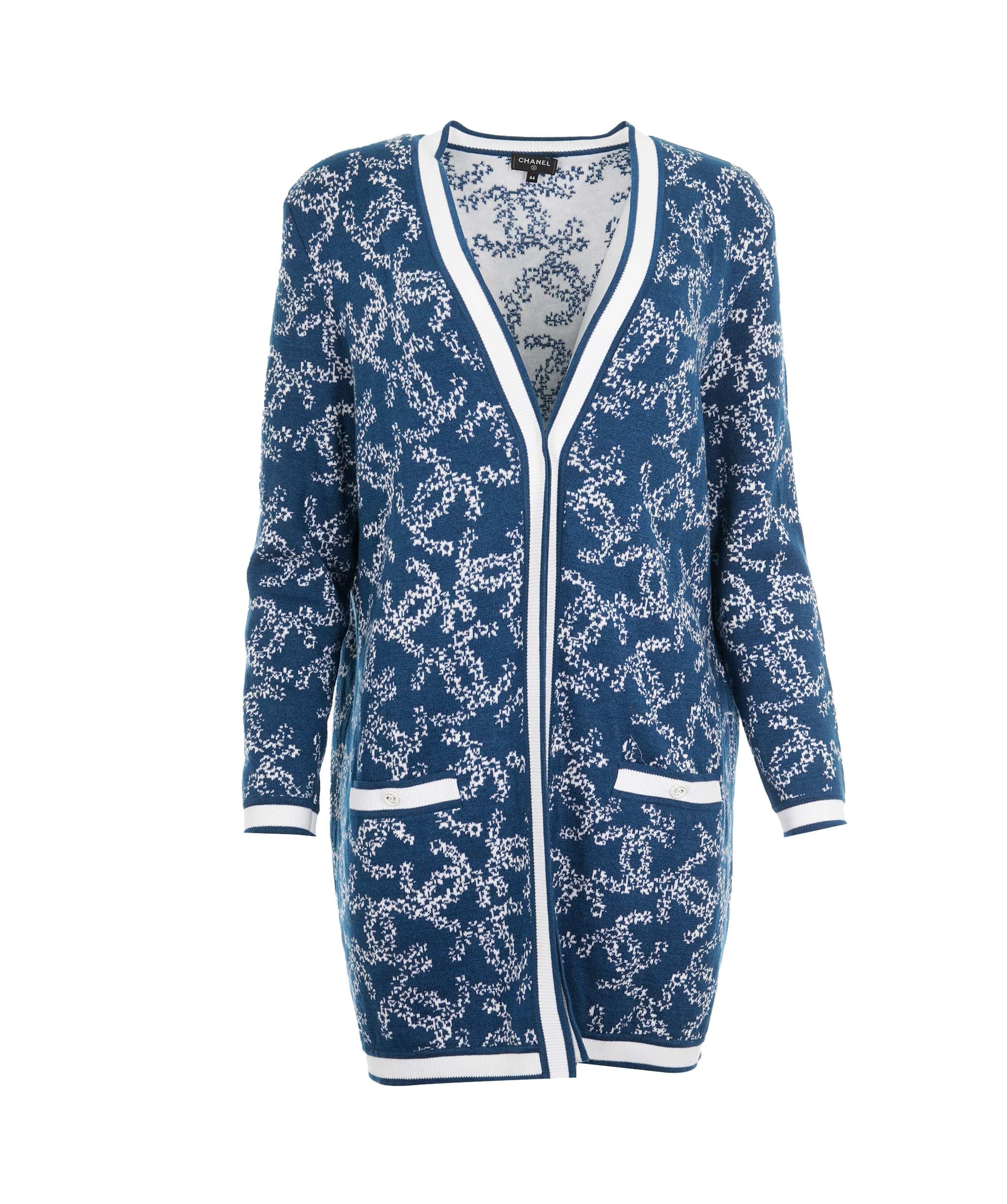 Chanel Chanel blue and white CC cardigan size 44  - AJC0695