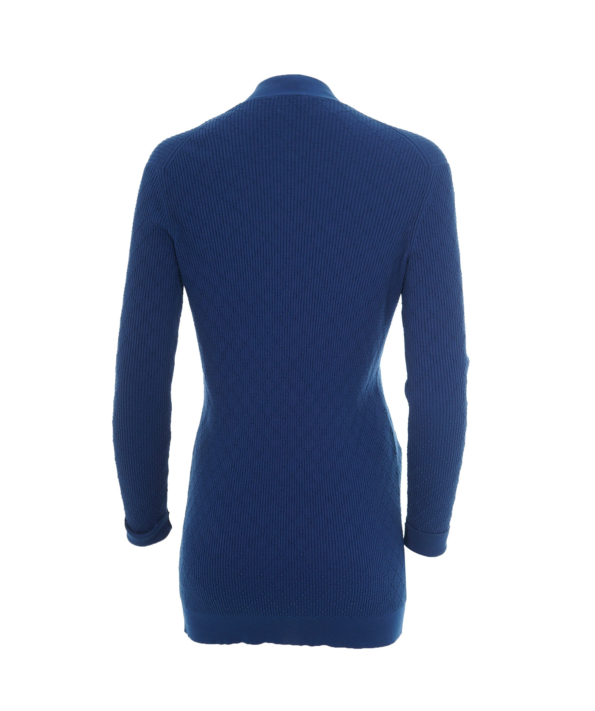 Chanel Chanel Blue Perforated CC Button Cardigan AKL0072