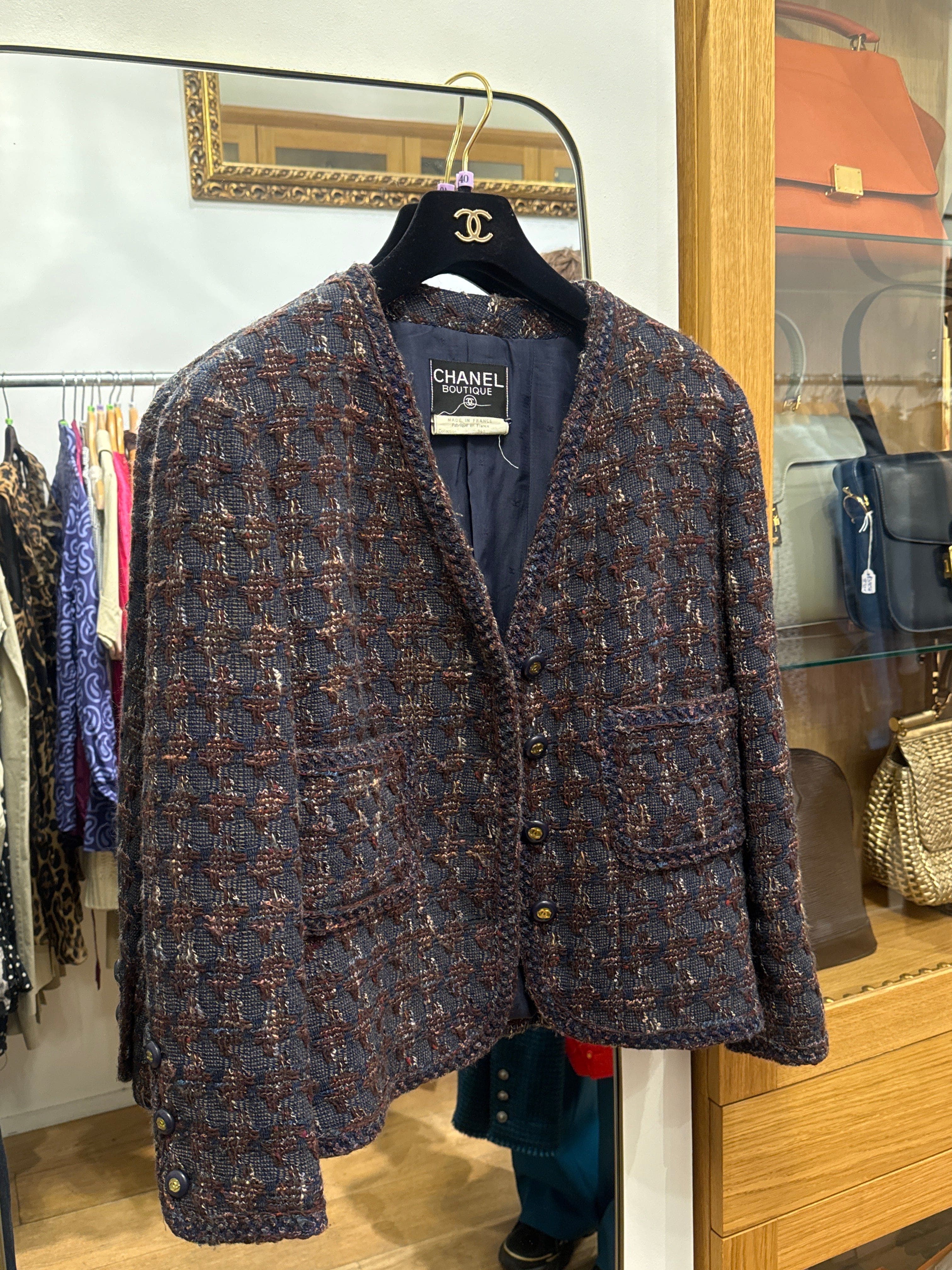 Chanel Chanel Blue tweed jacket  AGC3100