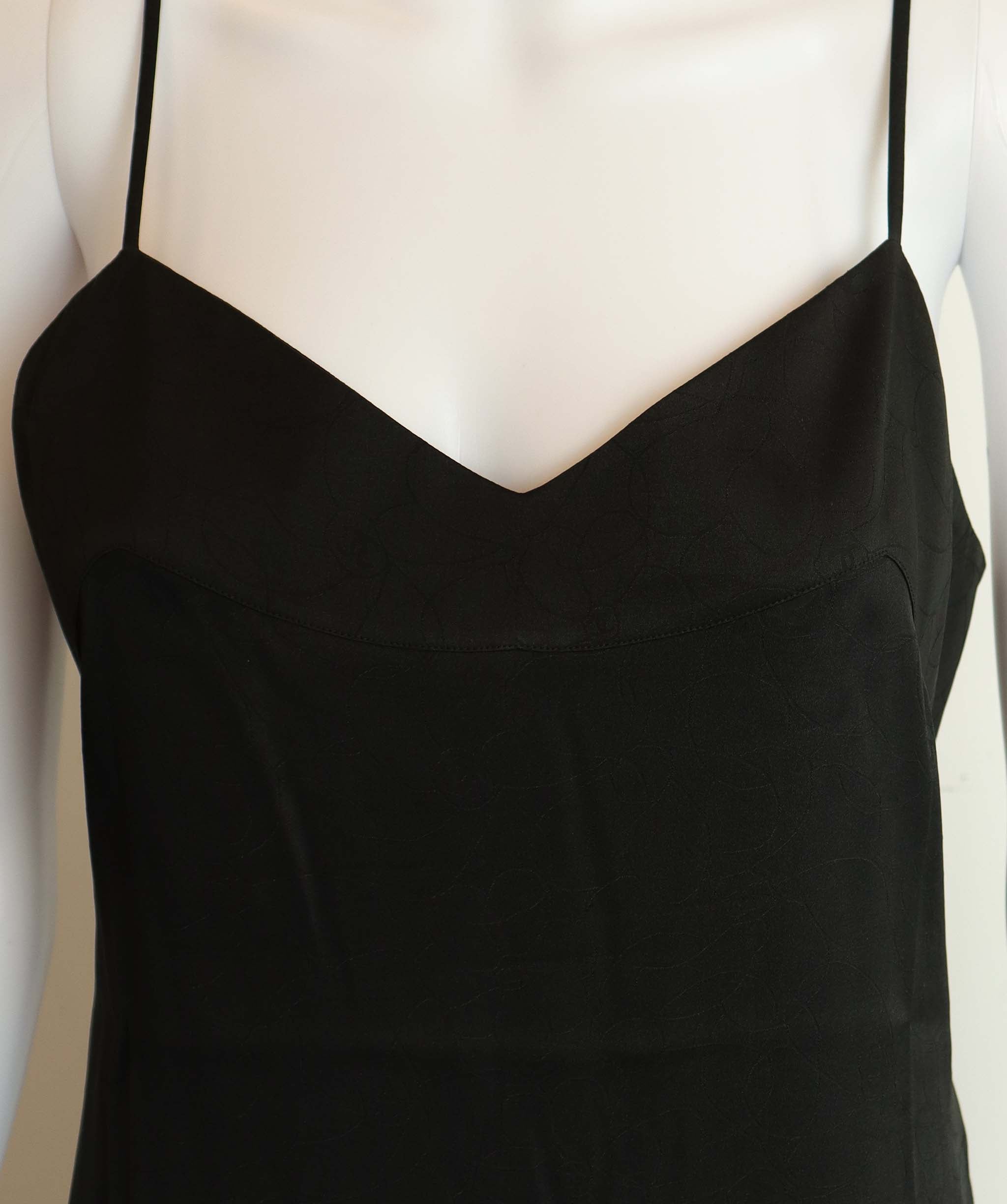 Chanel Chanel Camelia Print Silk Camisole Dress