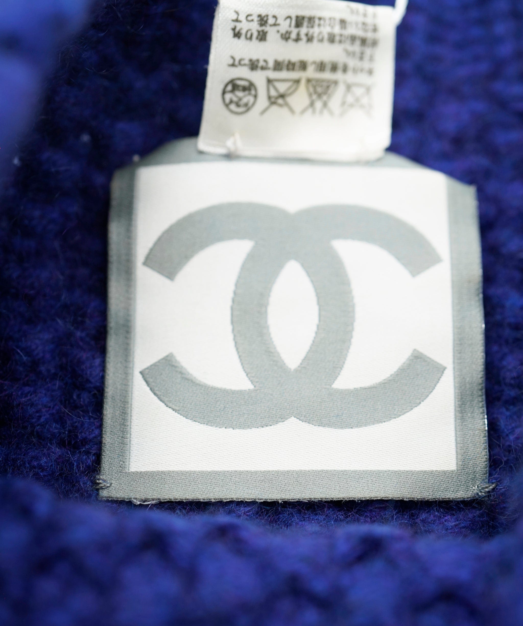 Chanel Chanel CC Beanie Hat Blue ASL10181