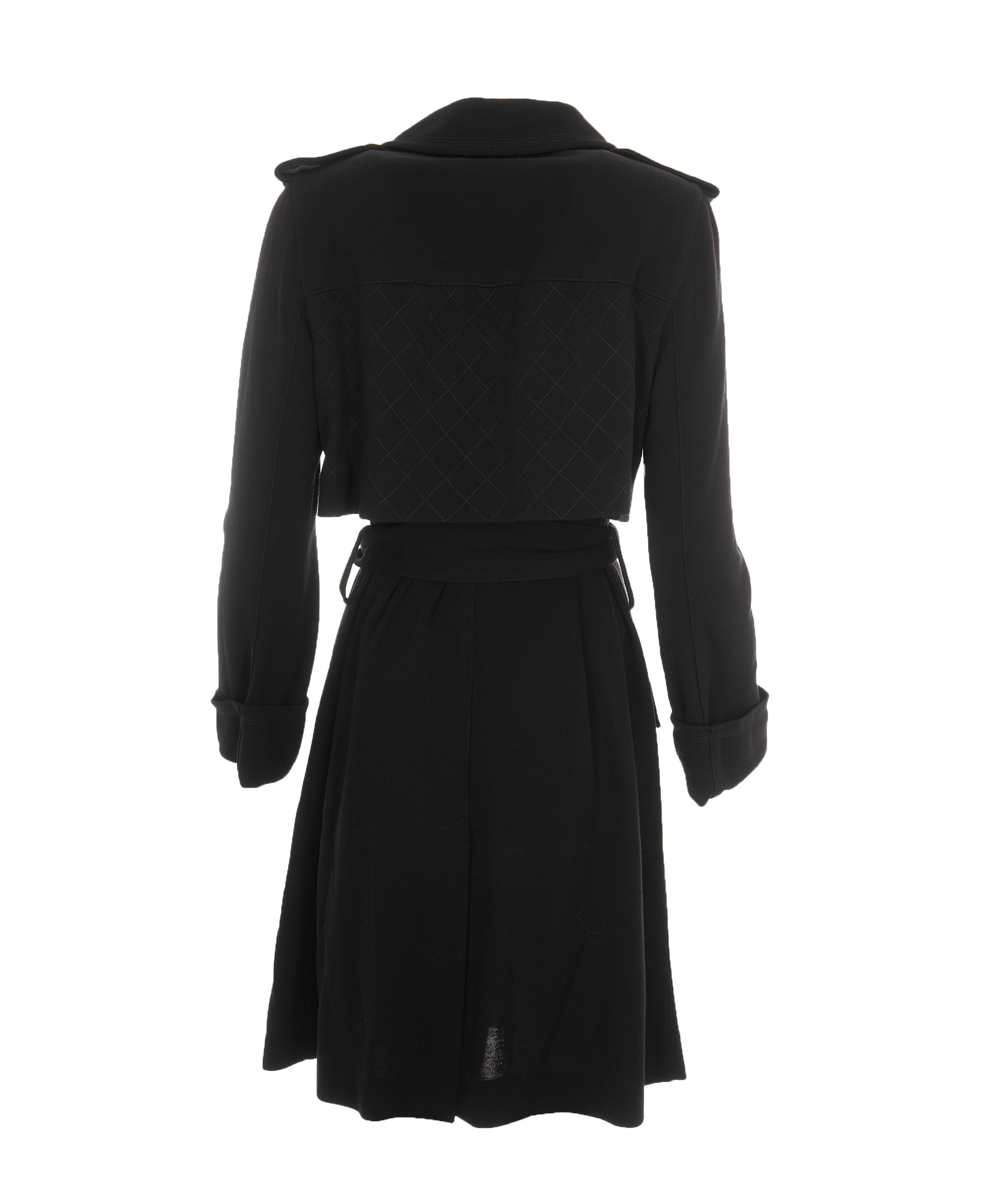 Chanel Chanel CC Black Wool Longline Trench Coat  ALC2652