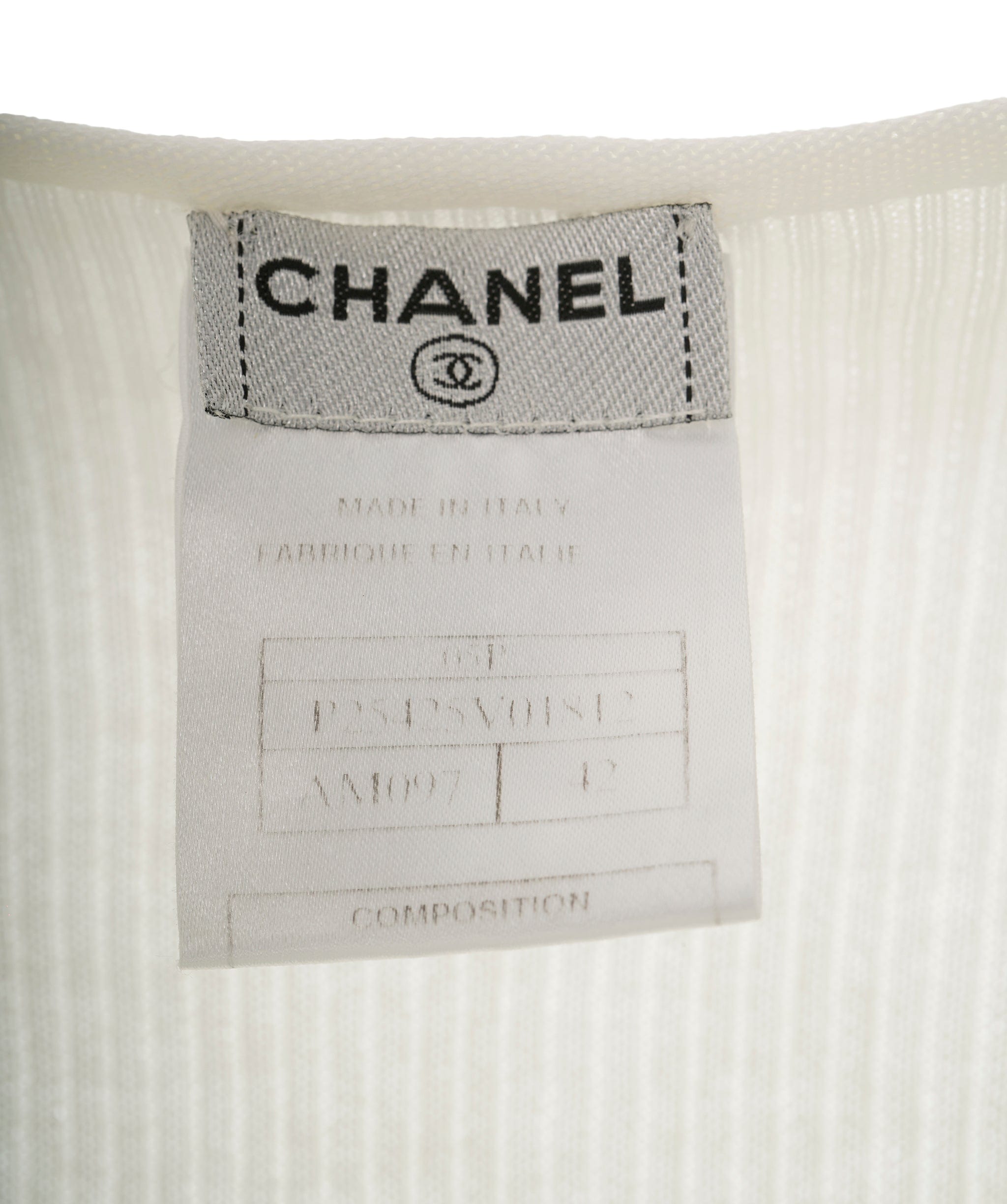 Chanel Chanel CC Knit Top White  DXBS0157