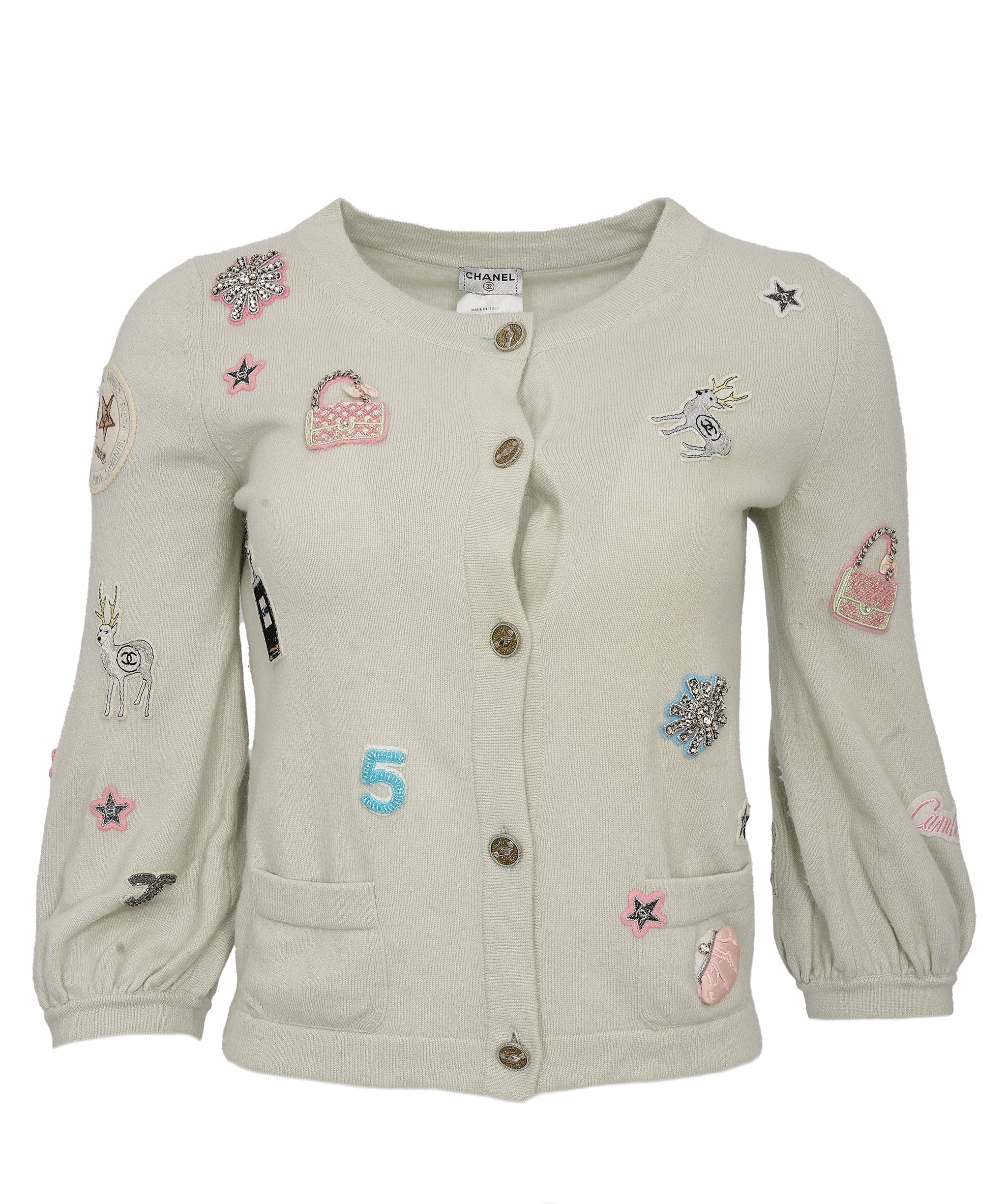 Chanel Chanel CC mint patch cardigan  ALC1450