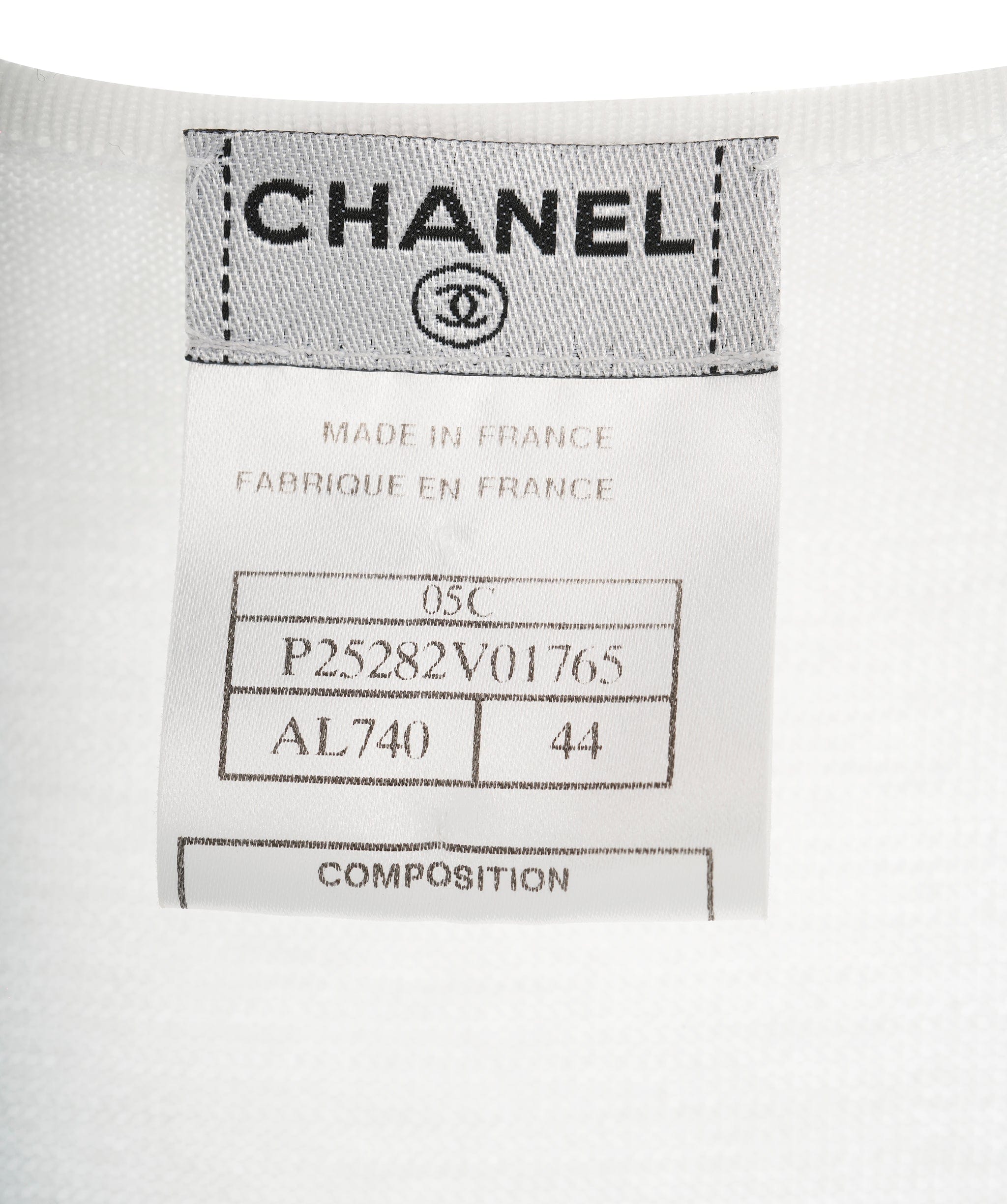 Chanel Chanel CC Stitch Knit Top White  DXBS0151