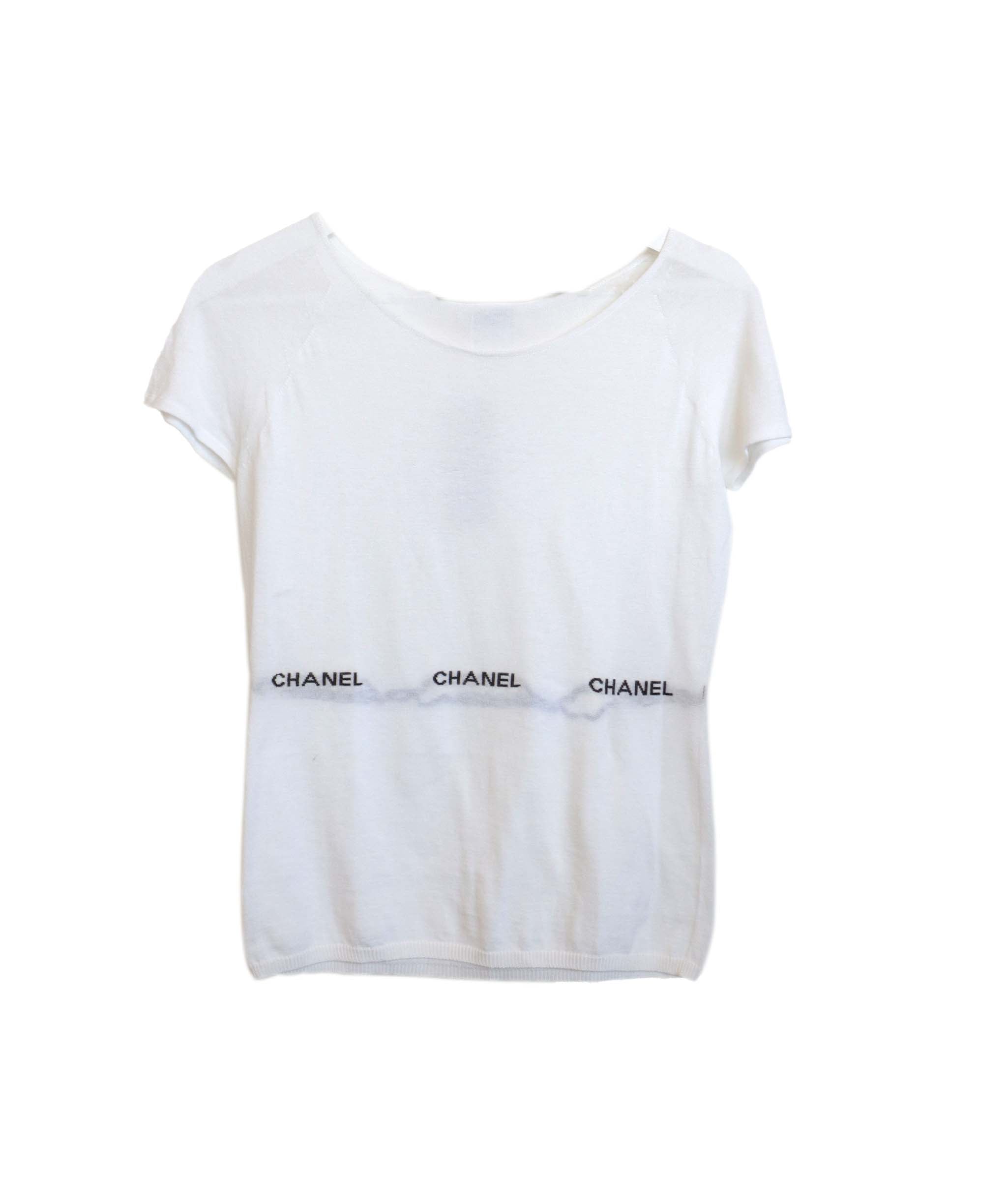 Chanel Chanel CC Stitch Knit Top White - DXBS0750