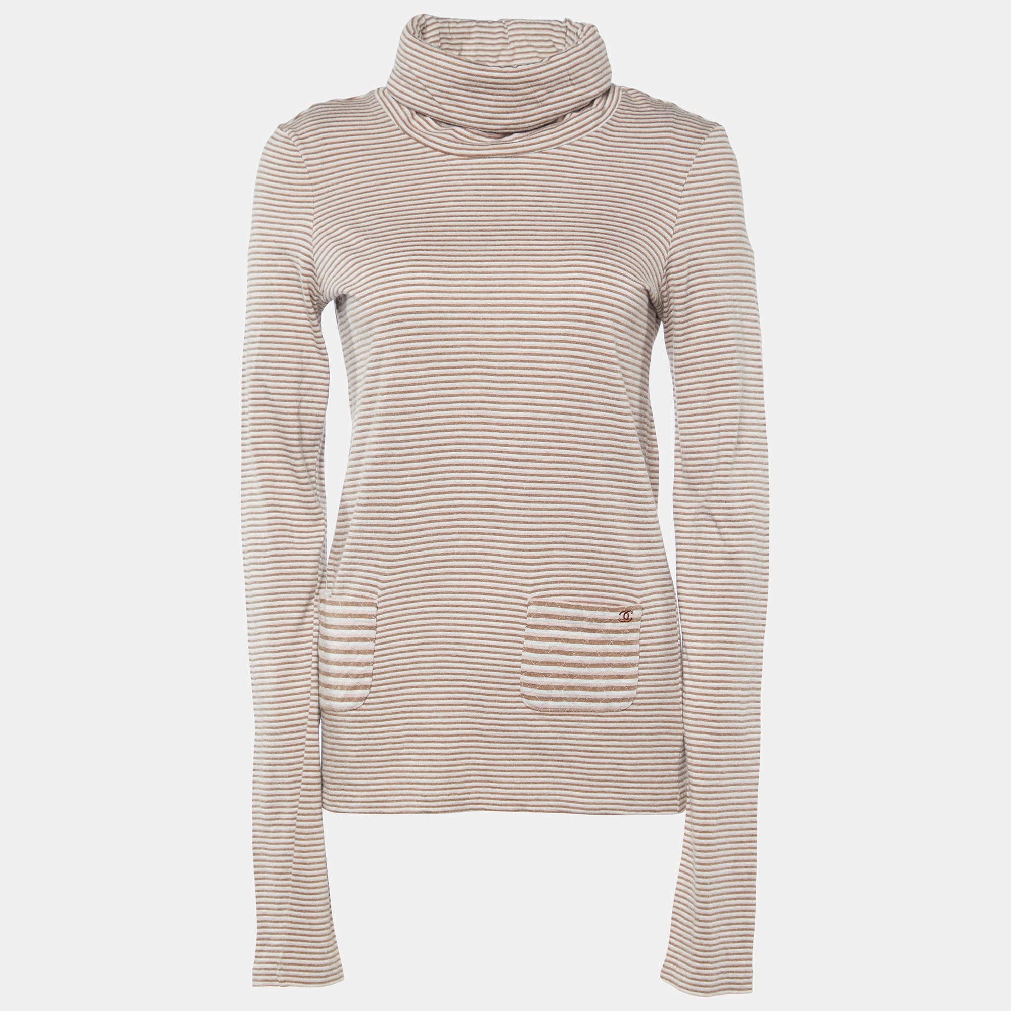 Chanel Chanel Cotton & Angora Knit Turtleneck Sweater M ASCLC2399