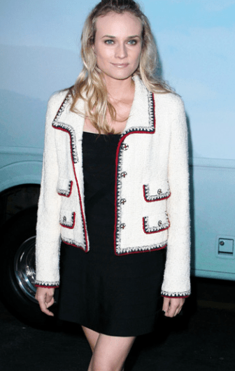 Chanel Chanel Cream Tweed Jacket with Navy & Red Trim from 06A Metiers D'art Collection DXBK0208