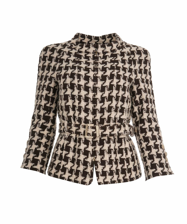 Chanel Chanel Houndstooth Classic Jacket  ALL0589