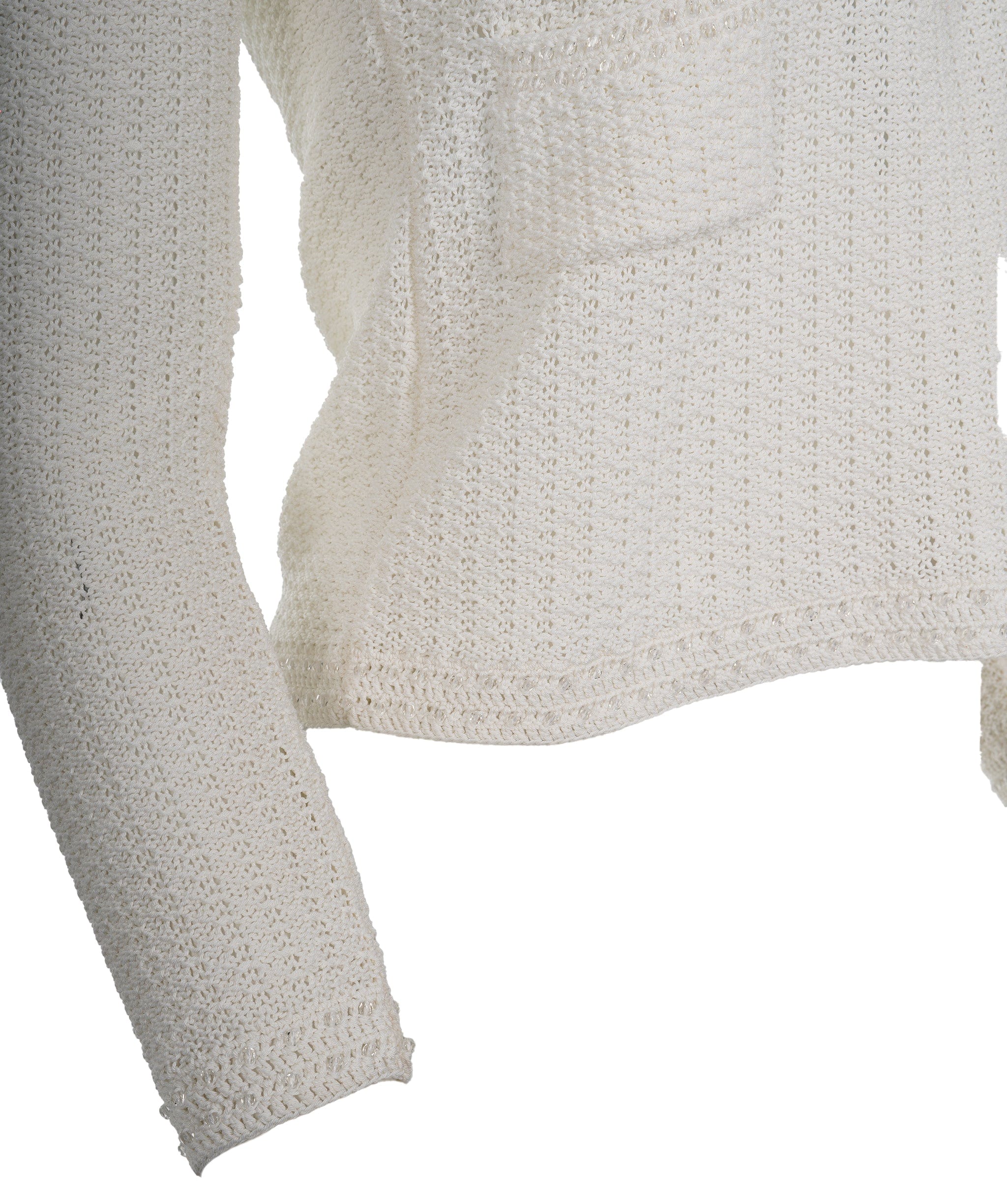 Chanel Chanel Knit Cream Detail CC Top 36/38 ALC1489
