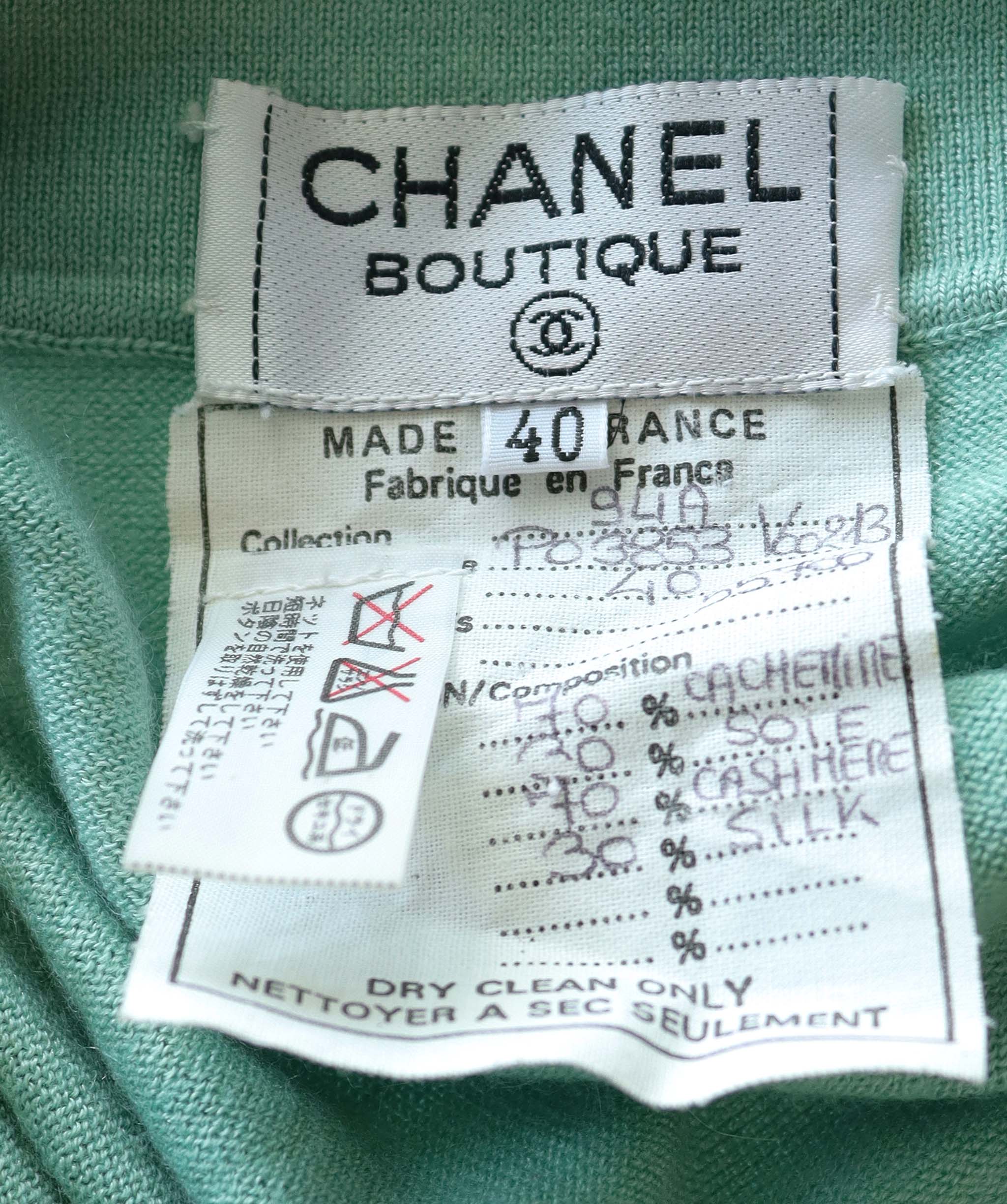 Chanel Chanel Logo Button Cardigan Blue White DXBK0249
