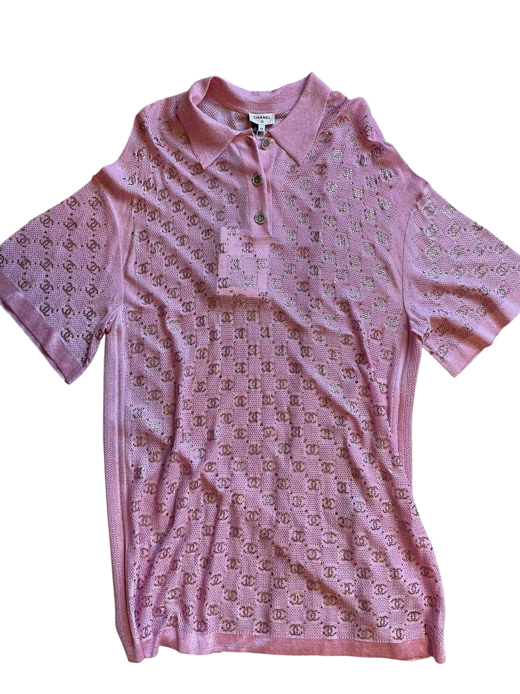 Chanel Chanel Logomani Glitter CC polo Shirt/Dress DXBK0511