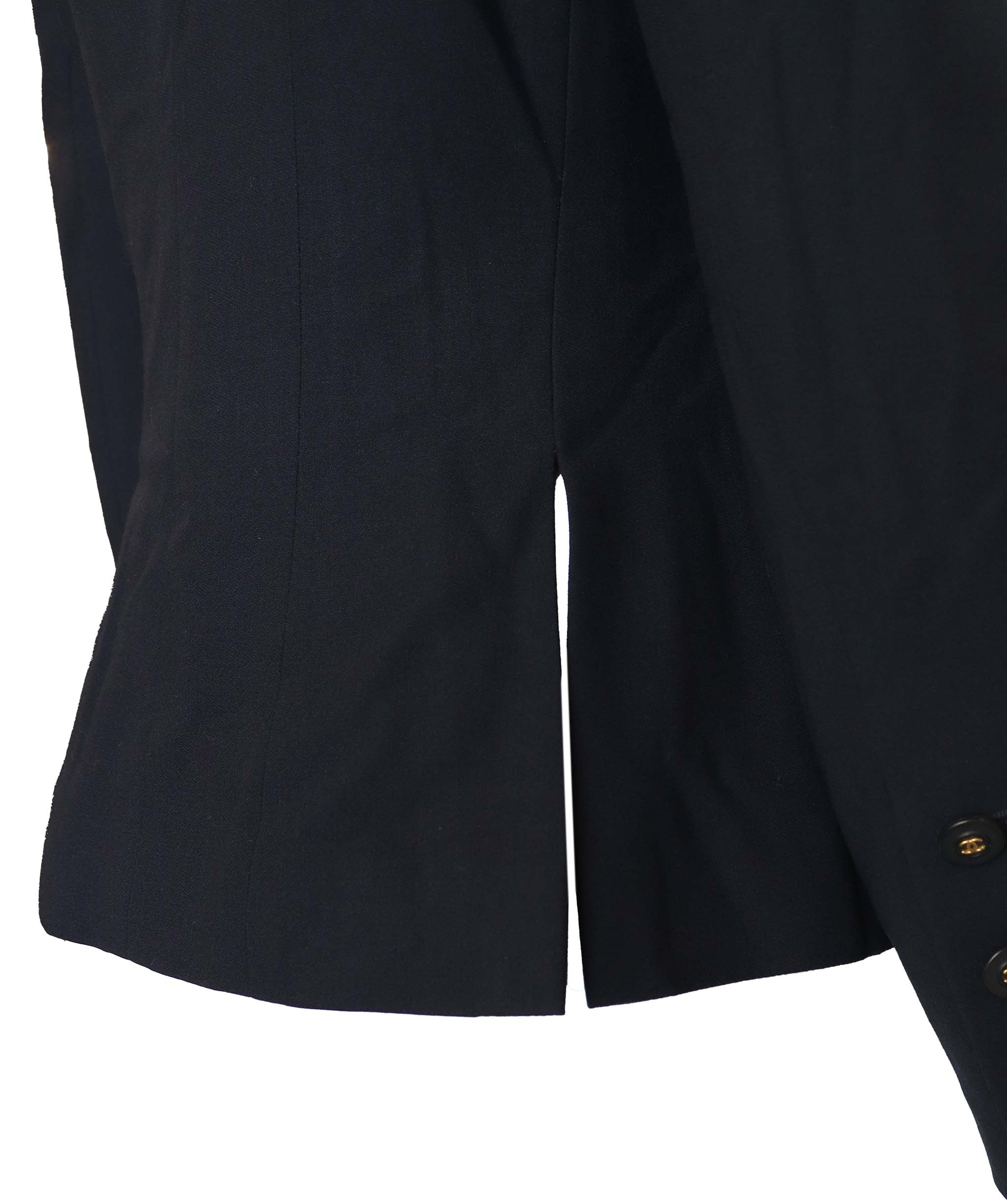 Chanel CHANEL NAVY WOOL JACKET 38 DXBK0292