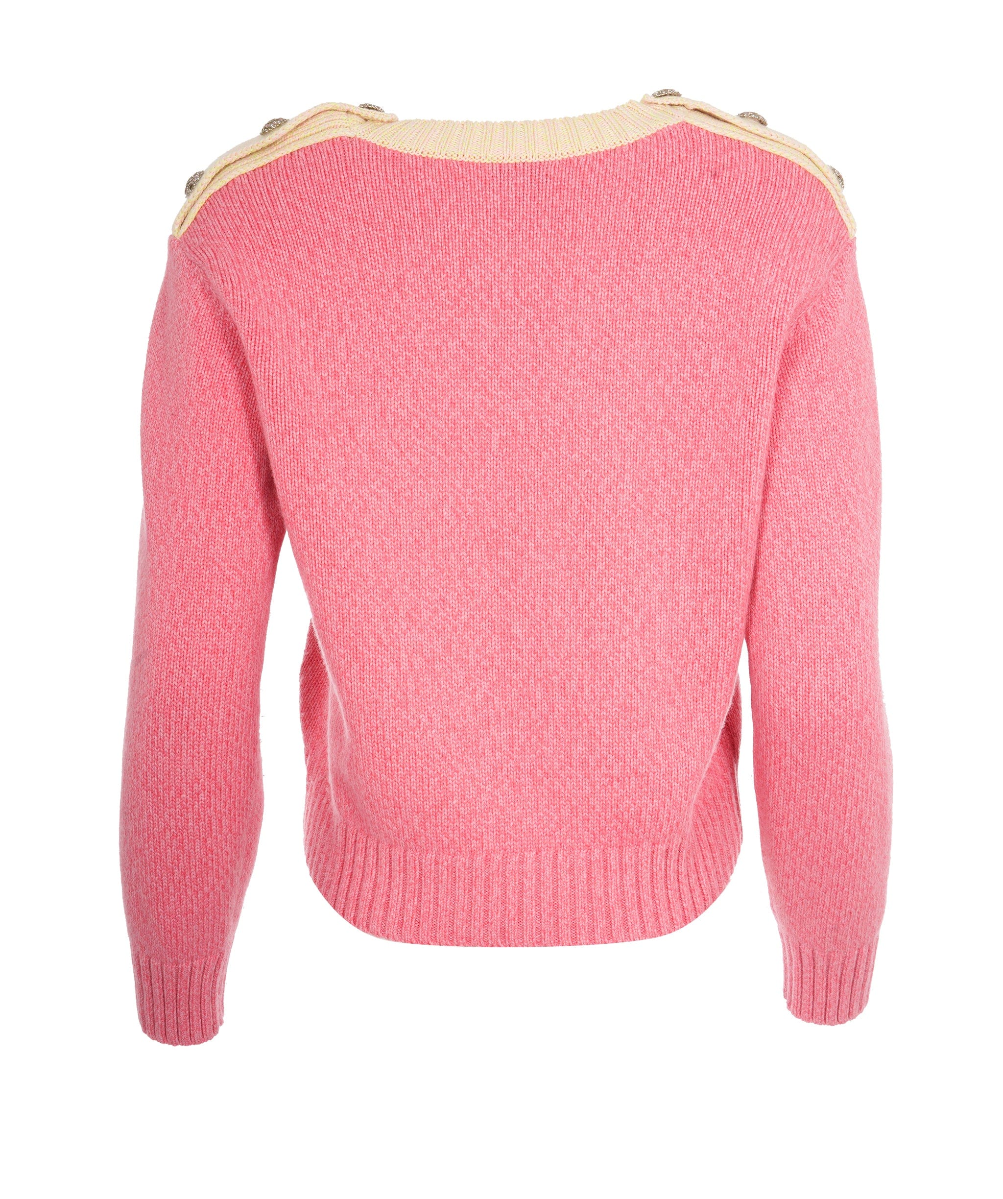 Chanel Chanel Pink cashmere center CC sweater with buttons  AVC1941