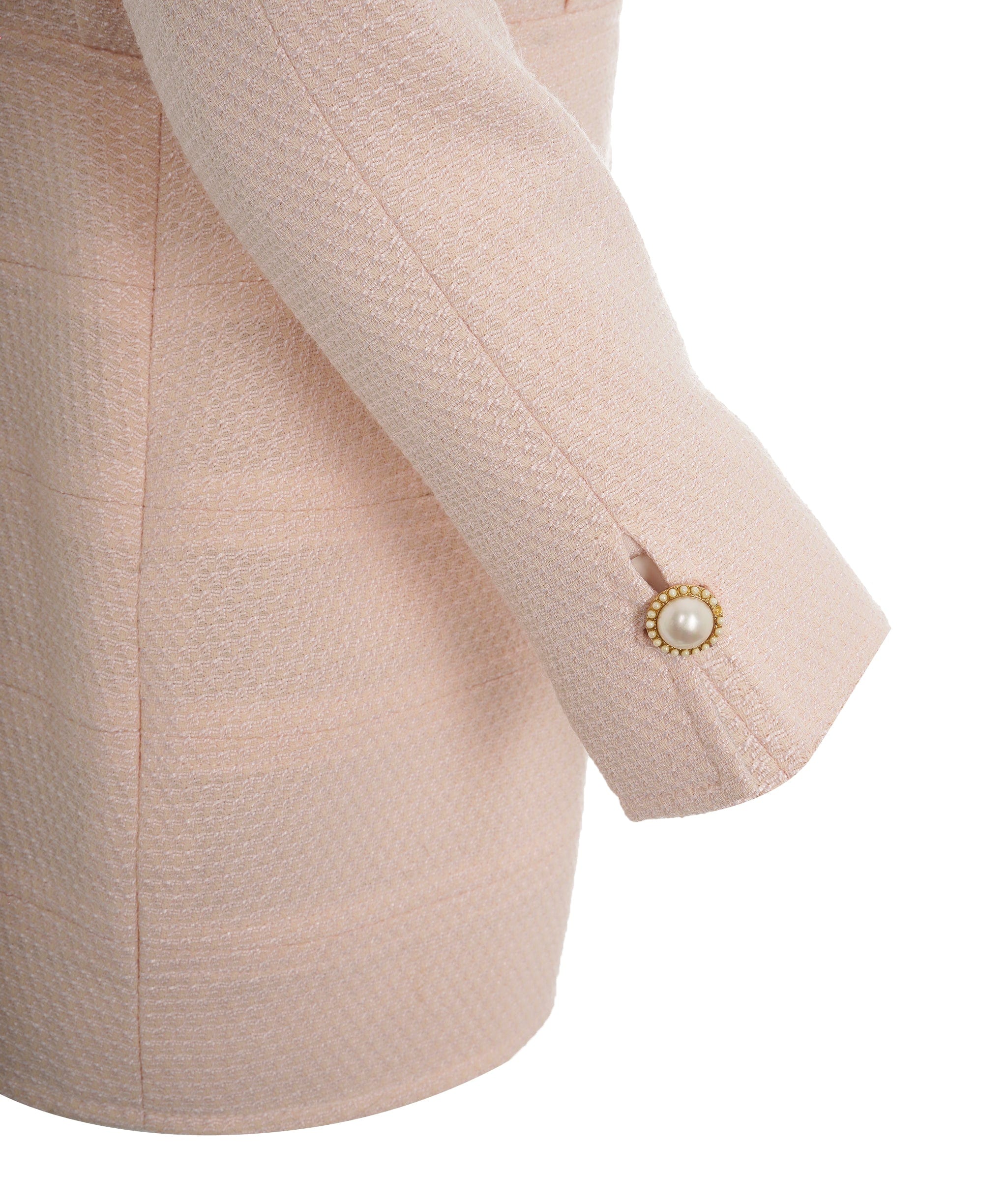 Chanel Chanel Pink Tweed Pearl Blazer ALC1305