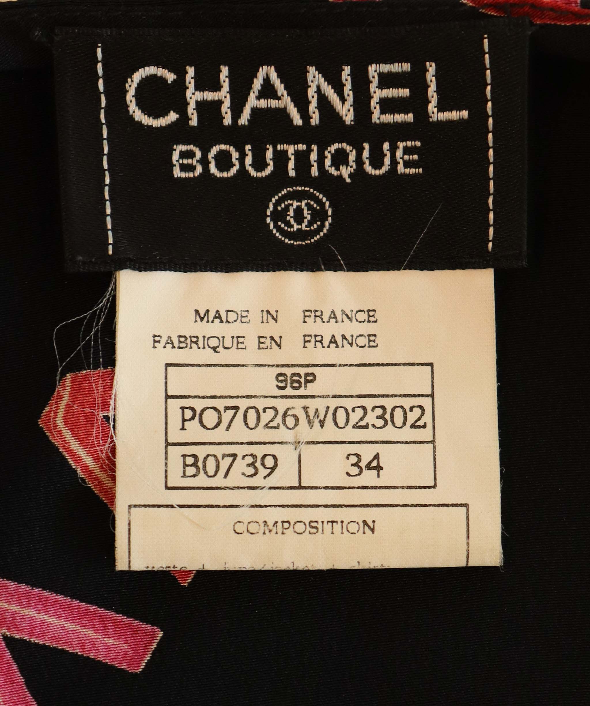 Chanel Chanel Rouge Logo Sleeveless Top Black DXBS4329