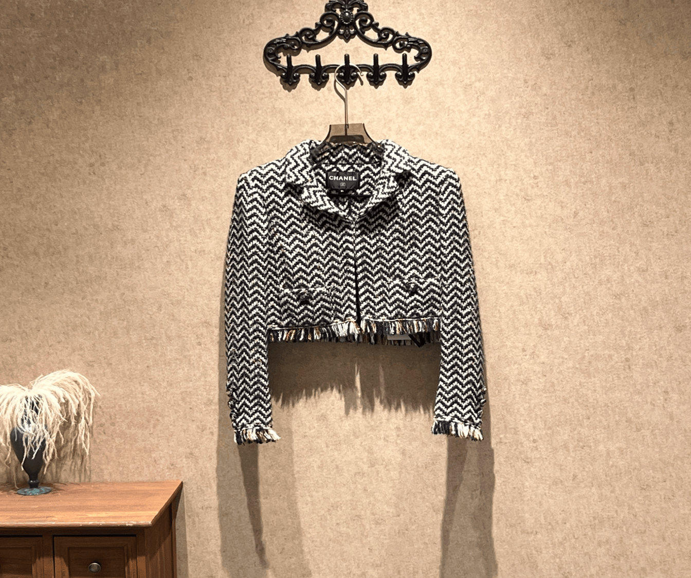 Chanel Chanel Snow Collection Tweed Fringed Jacket / Size 34 / 99% New / 42420 SGC42420