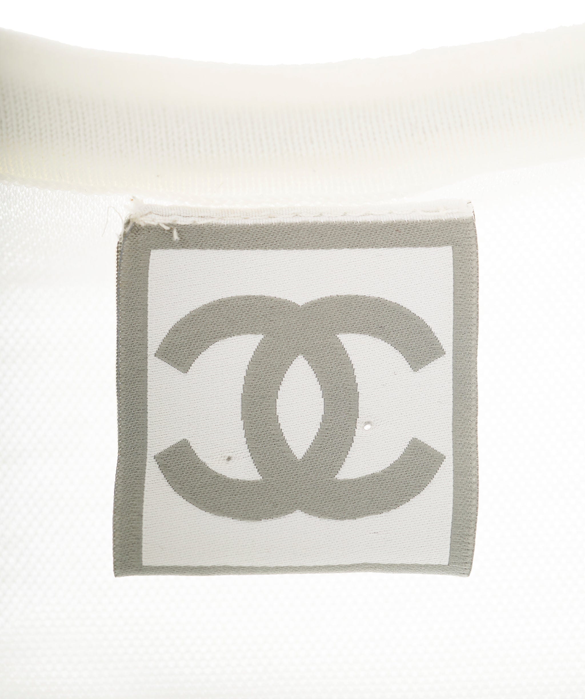 Chanel Chanel Sportline 06C Big Logo Long Sleeve T-shirt White Gray DXBK0116
