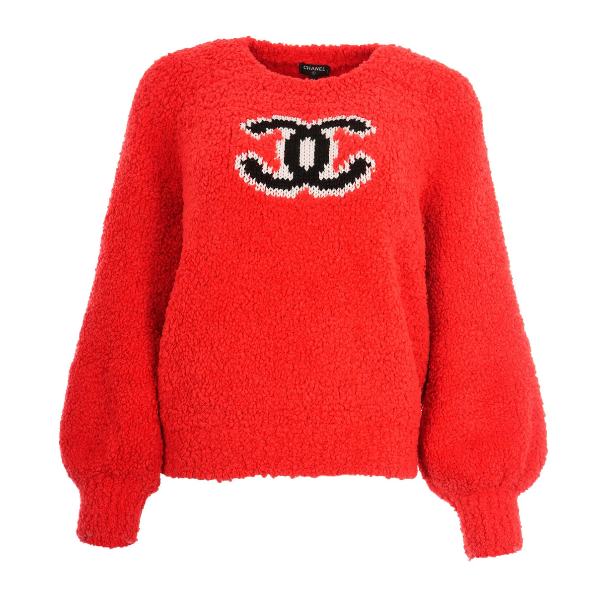 Chanel Red Chanel Cropped Sweater Chanel Red Striped Short Sleeve
