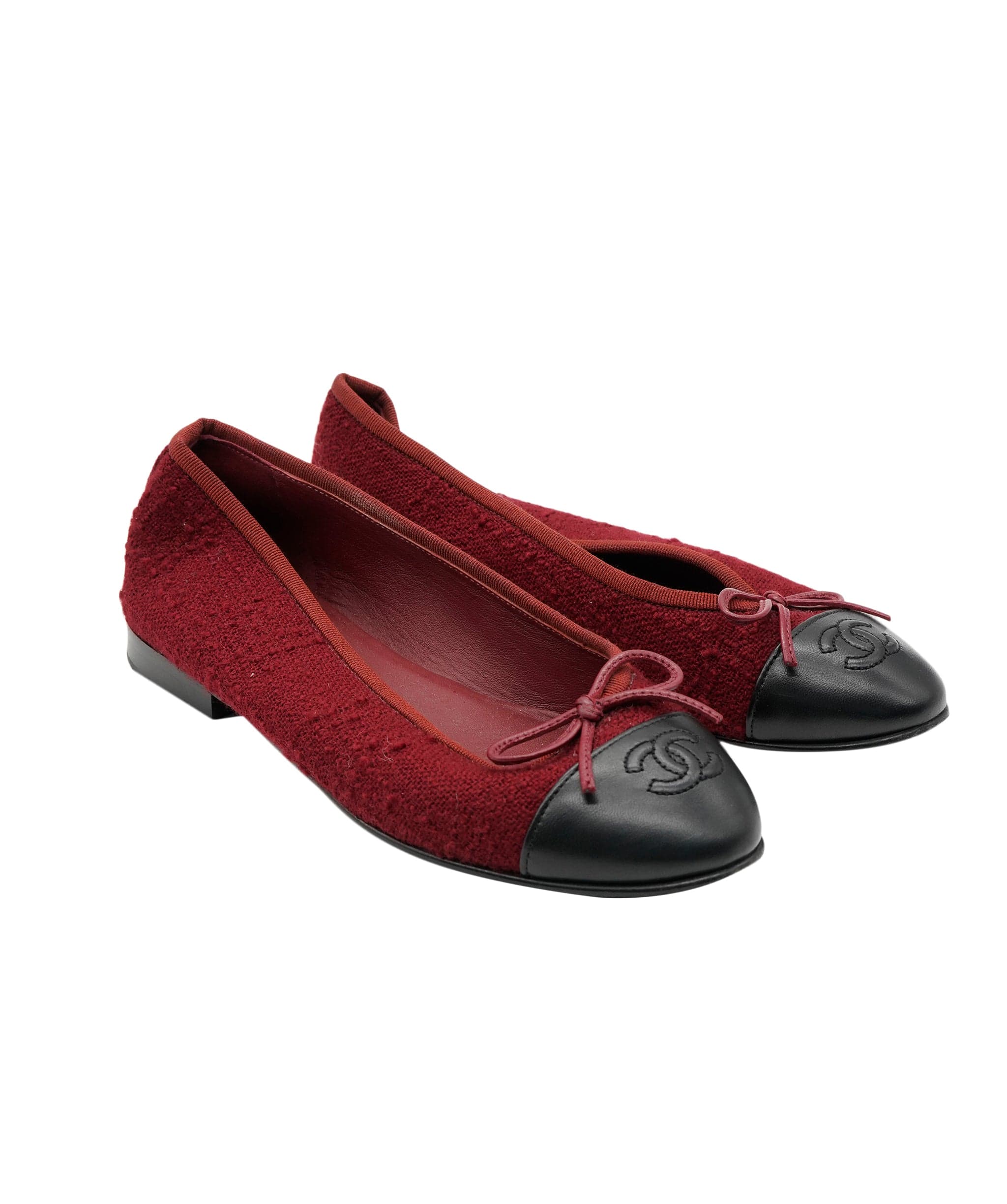 Chanel Chanel Tweed Ballerina CC Flats 37C ALC3001