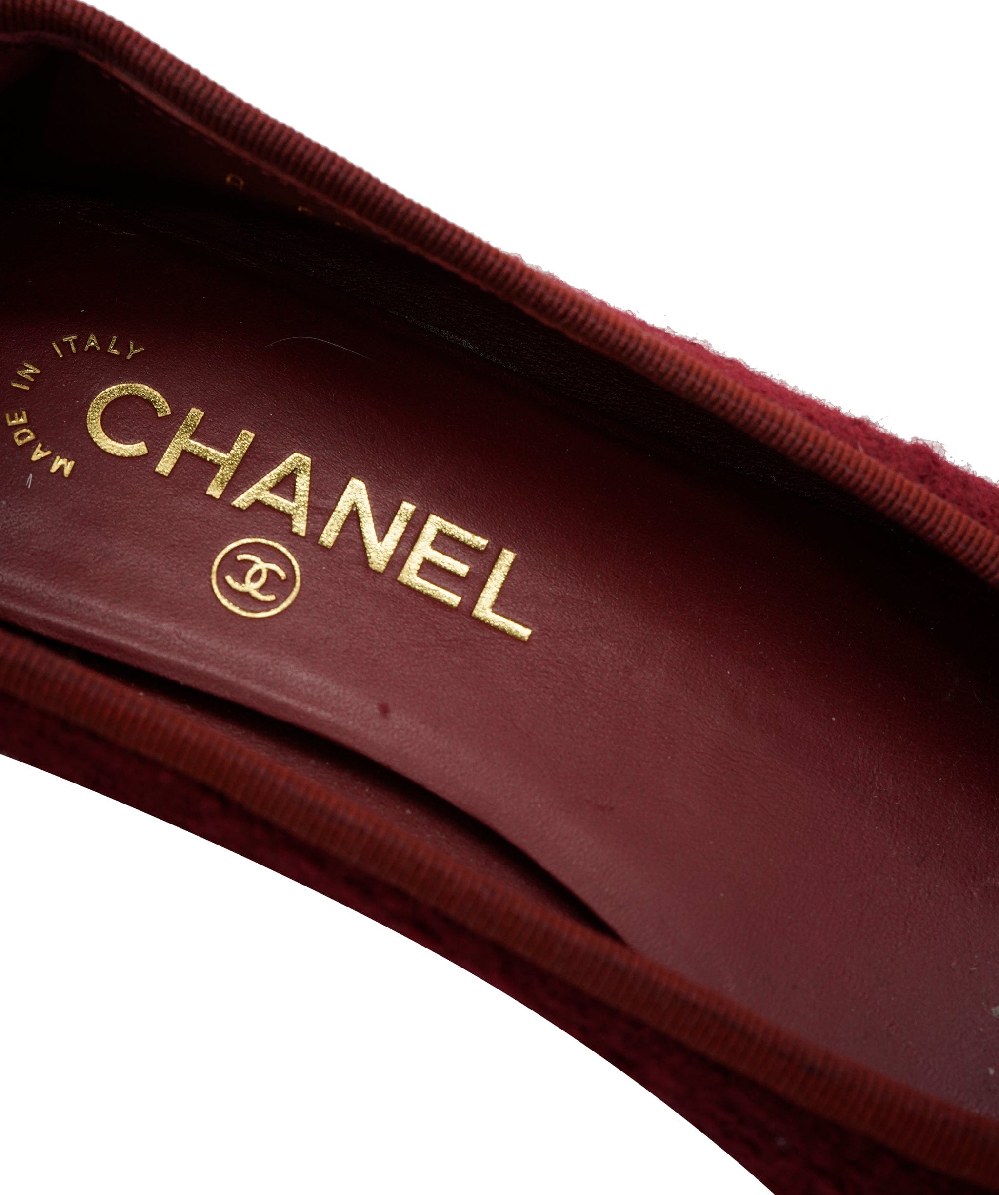 Chanel Chanel Tweed Ballerina CC Flats 37C ALC3001