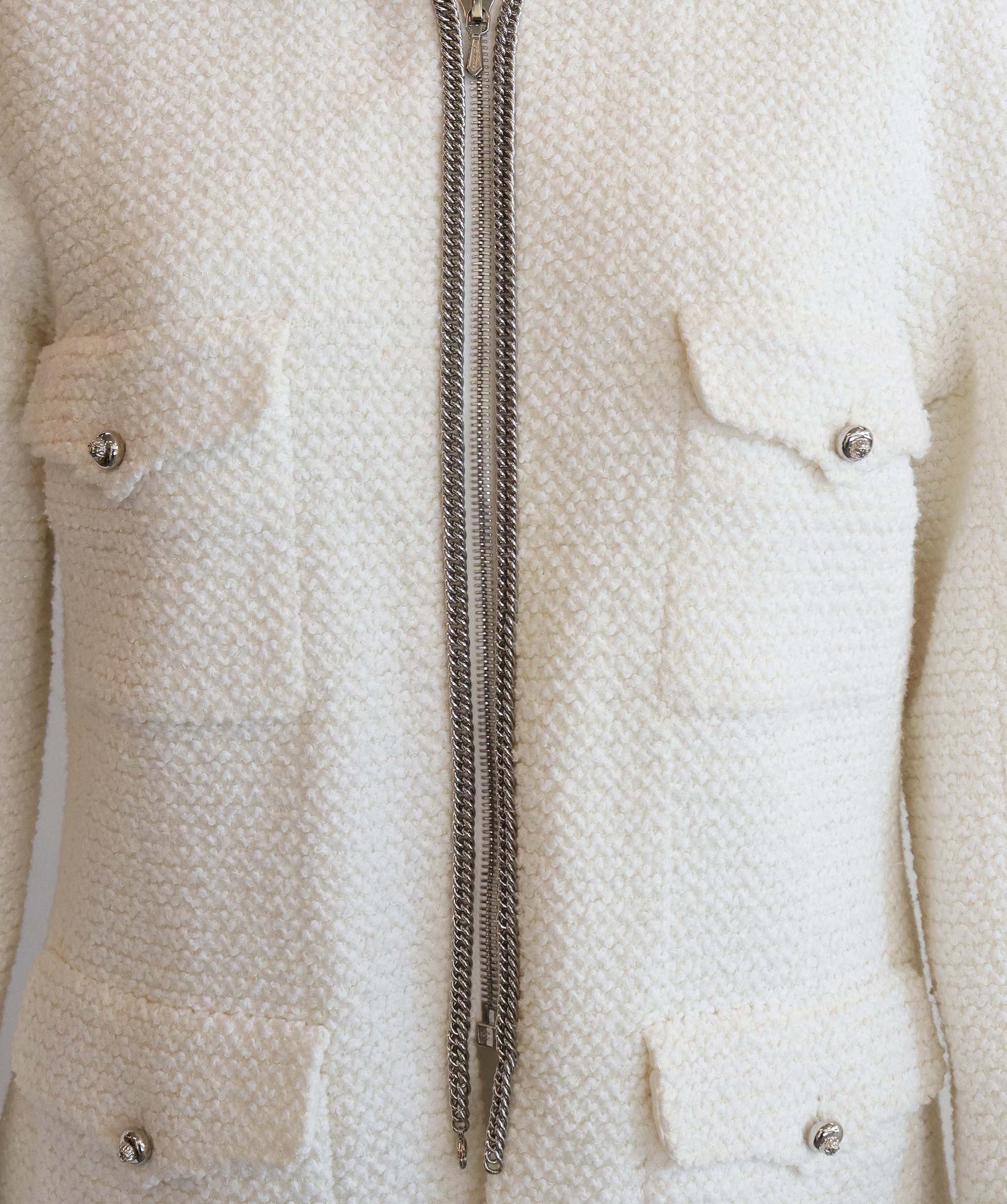 Chanel Chanel Tweed Chain Embellished CC Logo Button Jacket DXBK0205