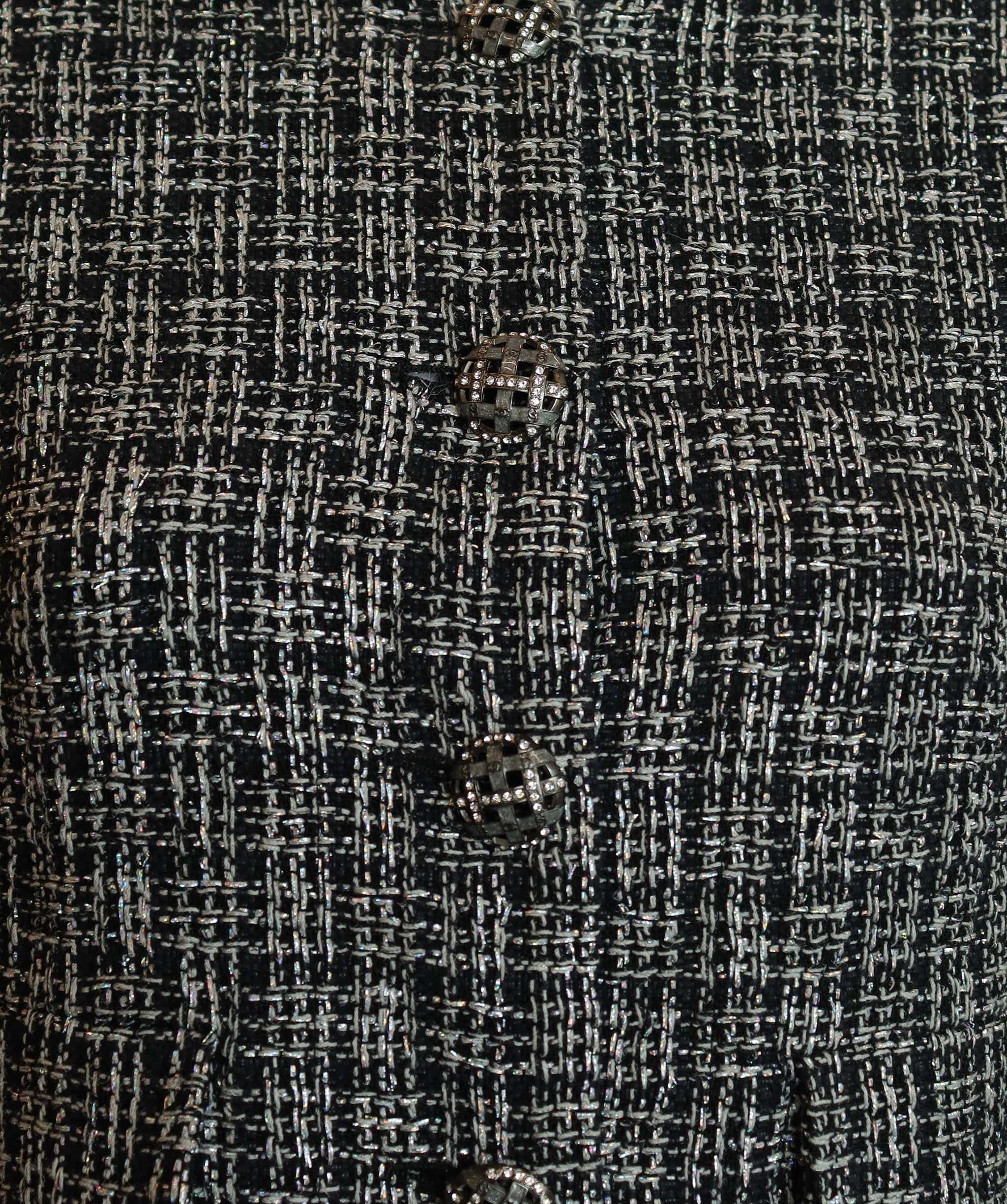 Chanel Chanel Tweed Crop Jacket Black / White / Iridescent 2019 - SKC1870