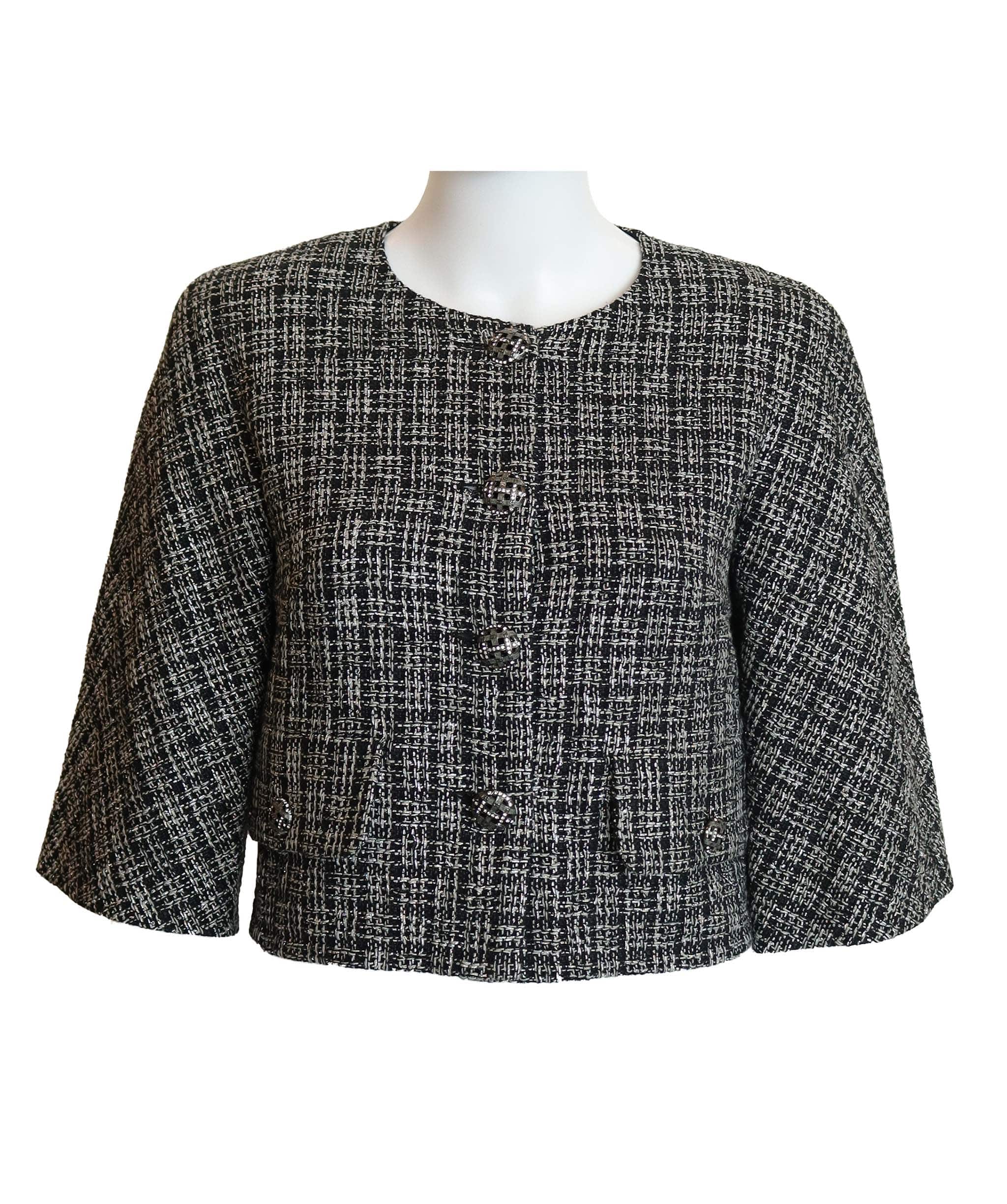 Chanel Chanel Tweed Crop Jacket Black / White / Iridescent 2019 - SKC1870