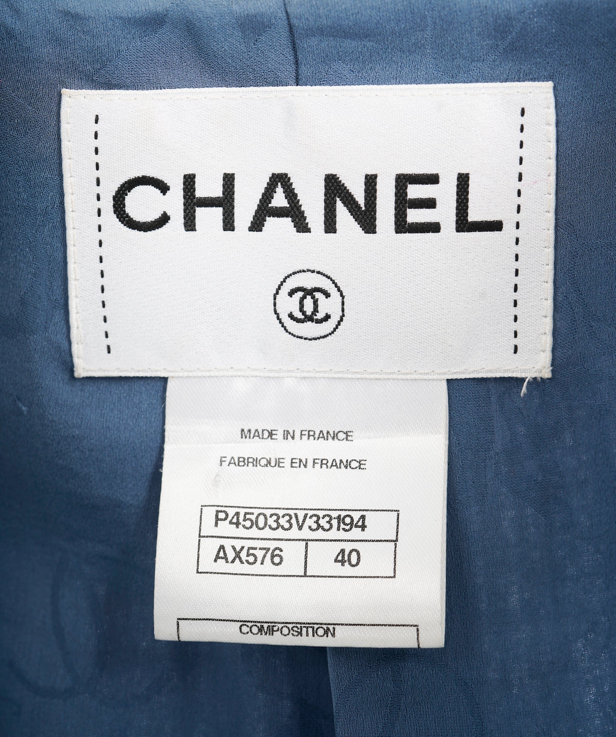 Chanel Chanel Versailles blue jacket FR40 P45033V33194 AVC1966