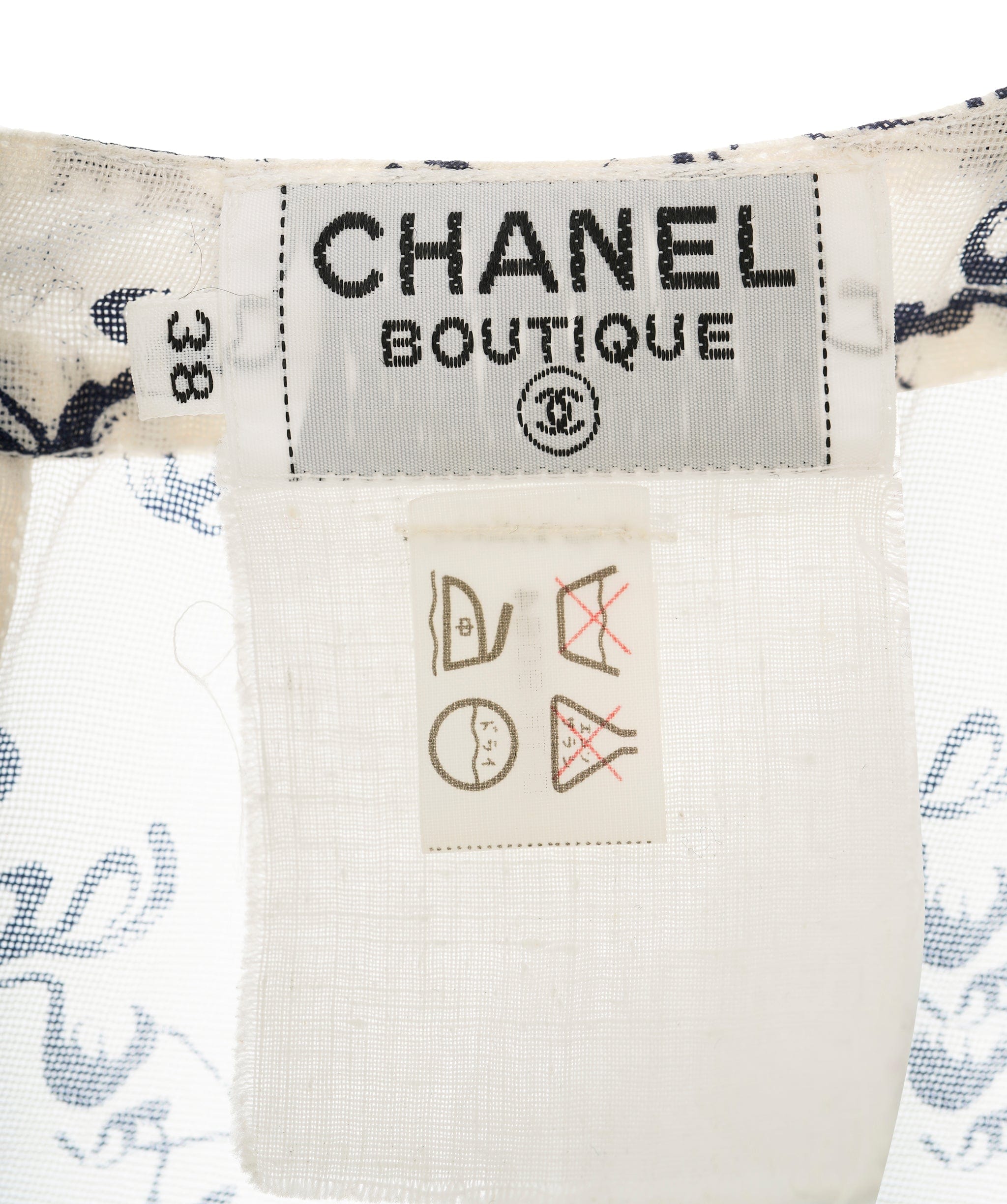 Chanel Chanel Vintage Linen Logo Script Tank Top AKL0067