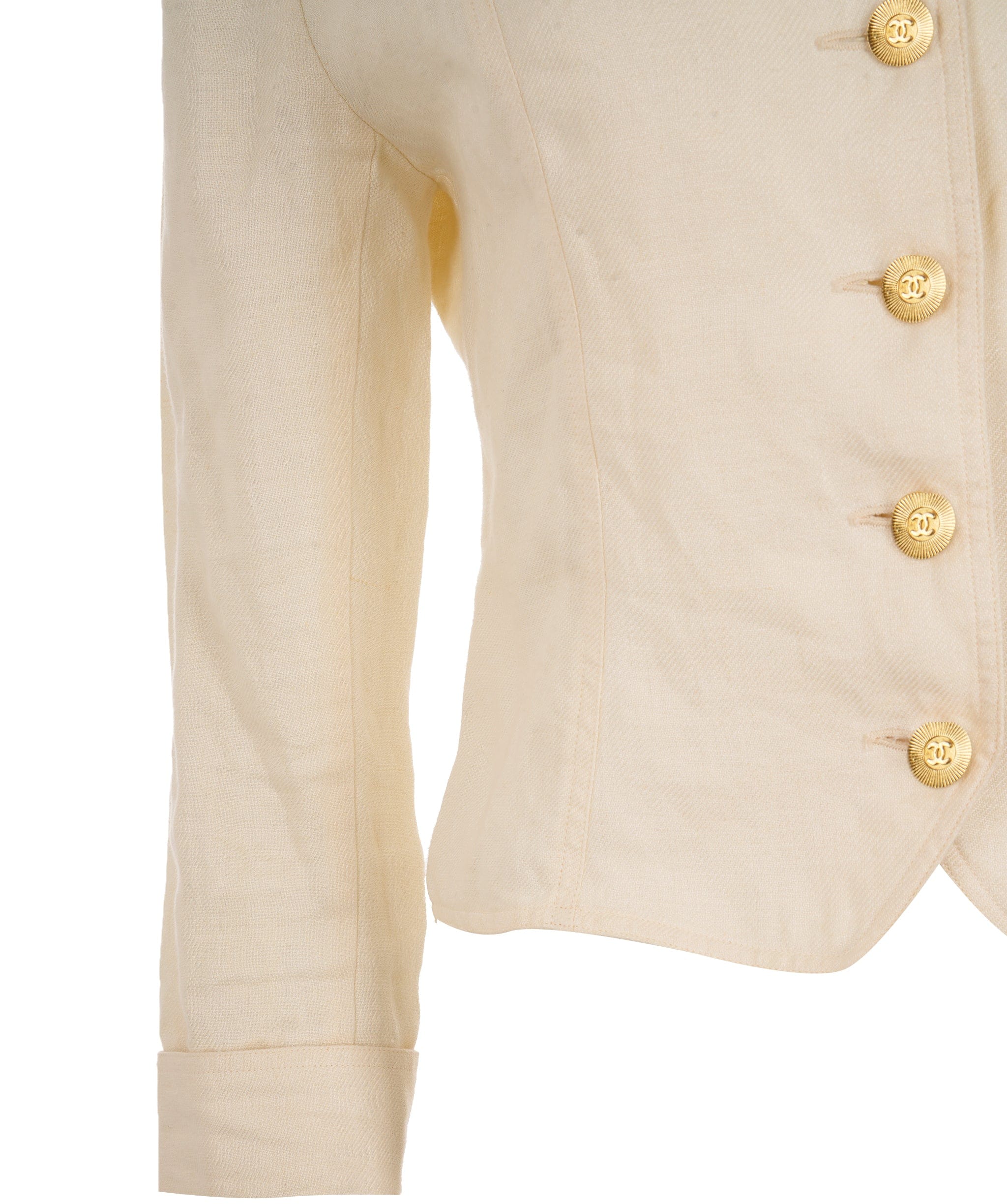 Chanel Chanel Vintage Linen Sunburst Button Coat  ALC2661