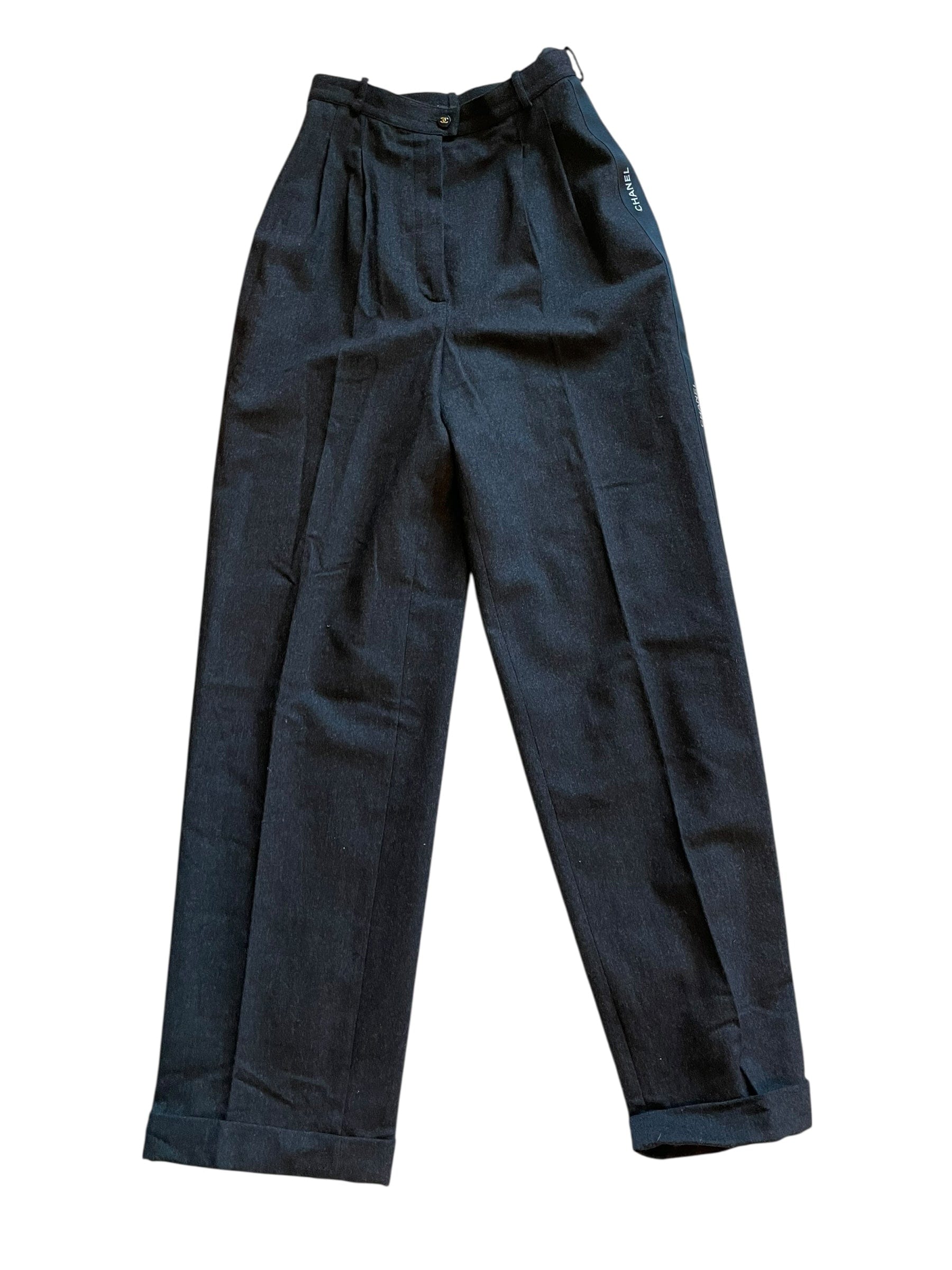 Chanel Chanel Vintage Logo Trim Pants DXBK0552