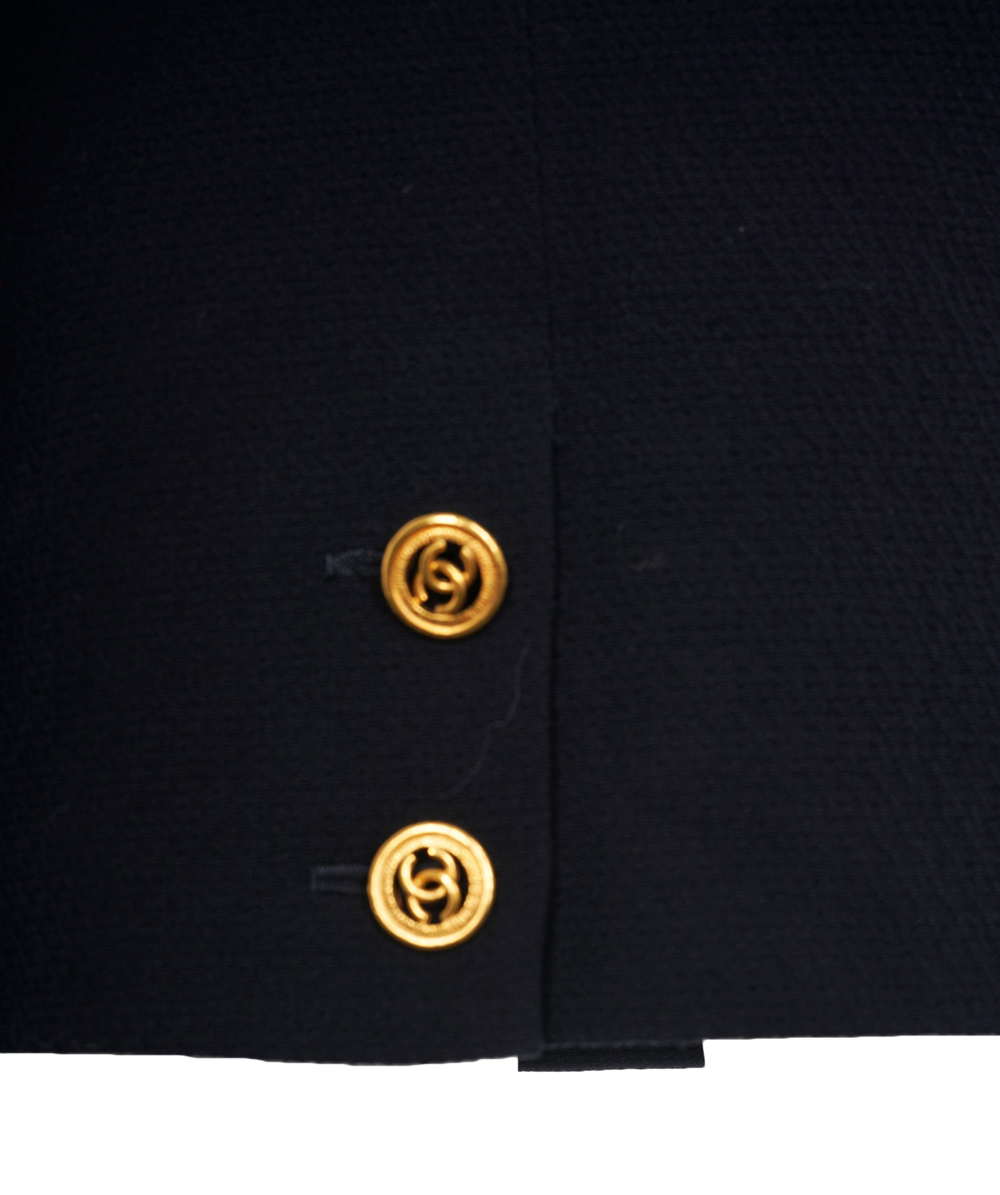 Chanel Chanel vintage navy skirt with gold cc buttons  AVL1448