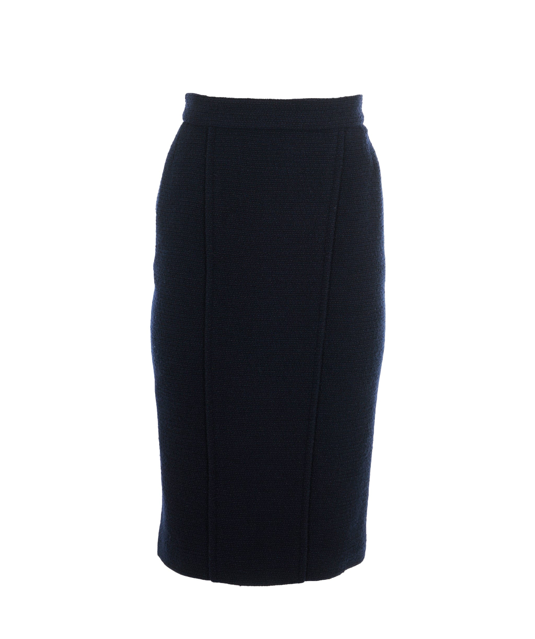 Chanel Chanel Vintage Navy Tweed Pencil Skirt AKL0076