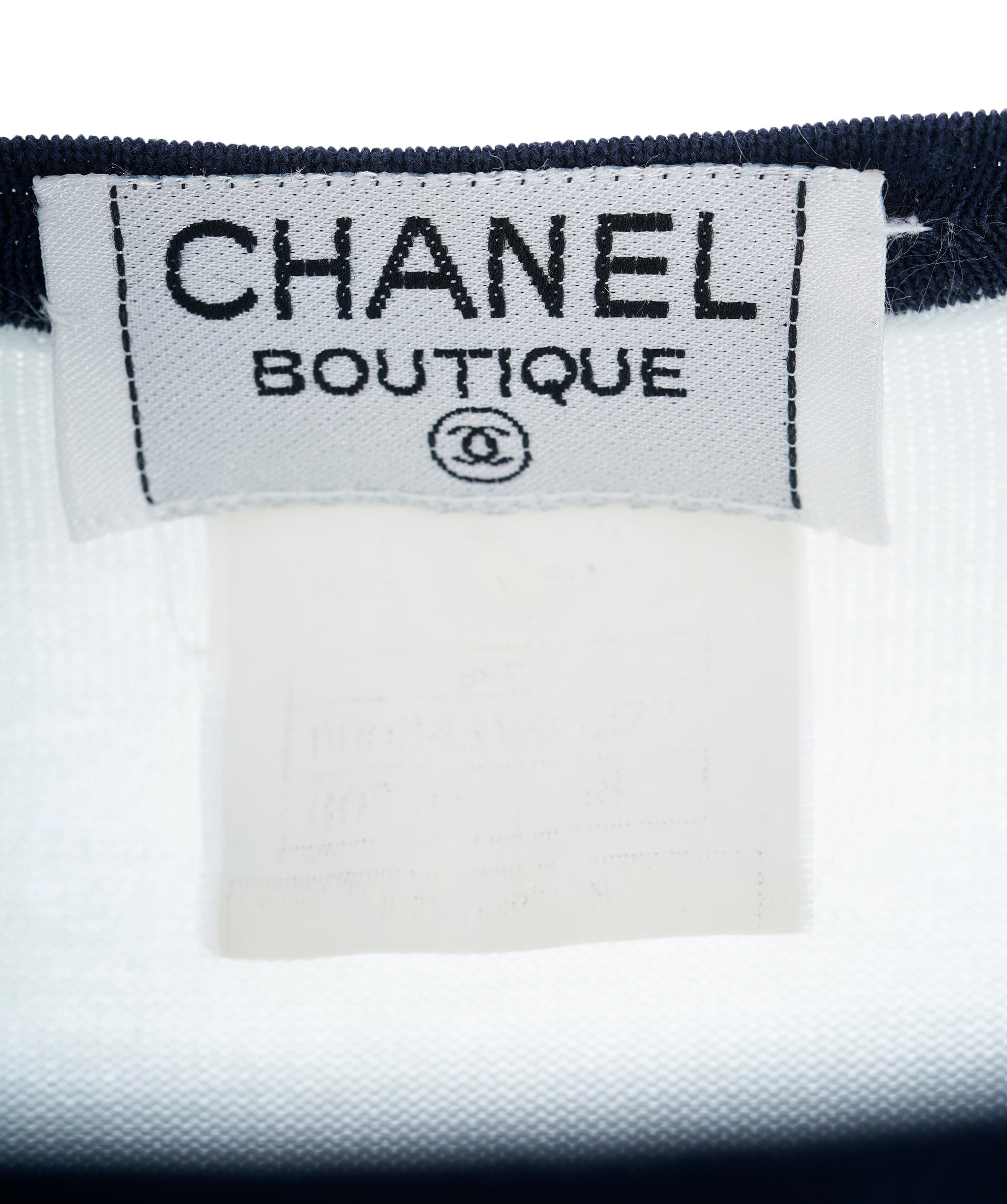 Chanel Chanel White Navy Top ASC5128