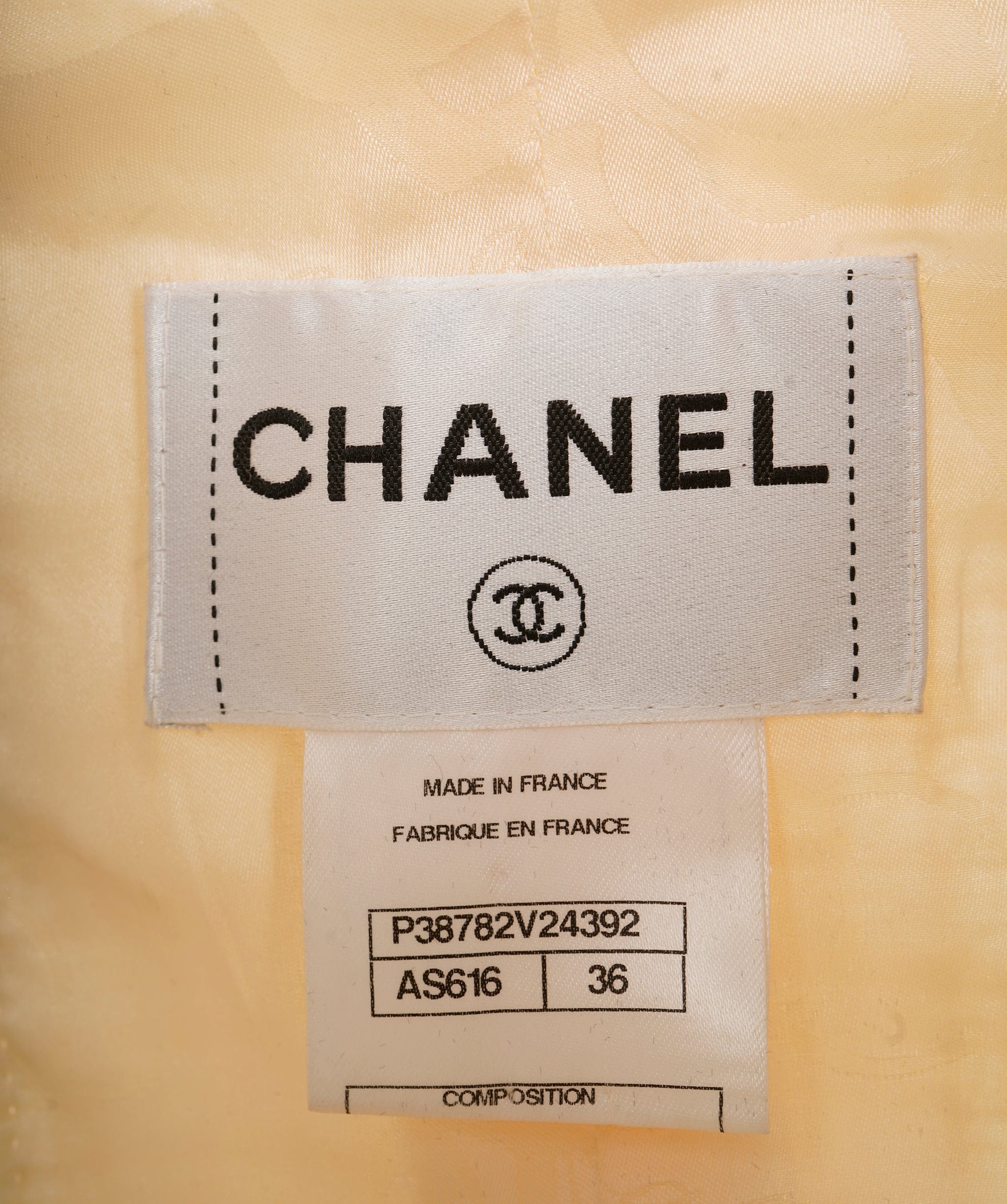 Chanel Chanel white tweed jacket 4 pockets FR36 P38782V24392 AVC1964
