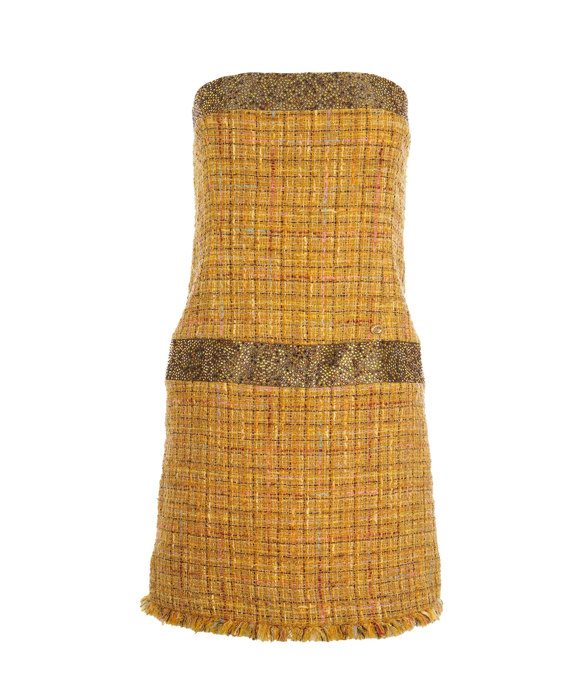 Chanel Chanel Yellow Tweed Detailed Dress with Blazer ALC1691