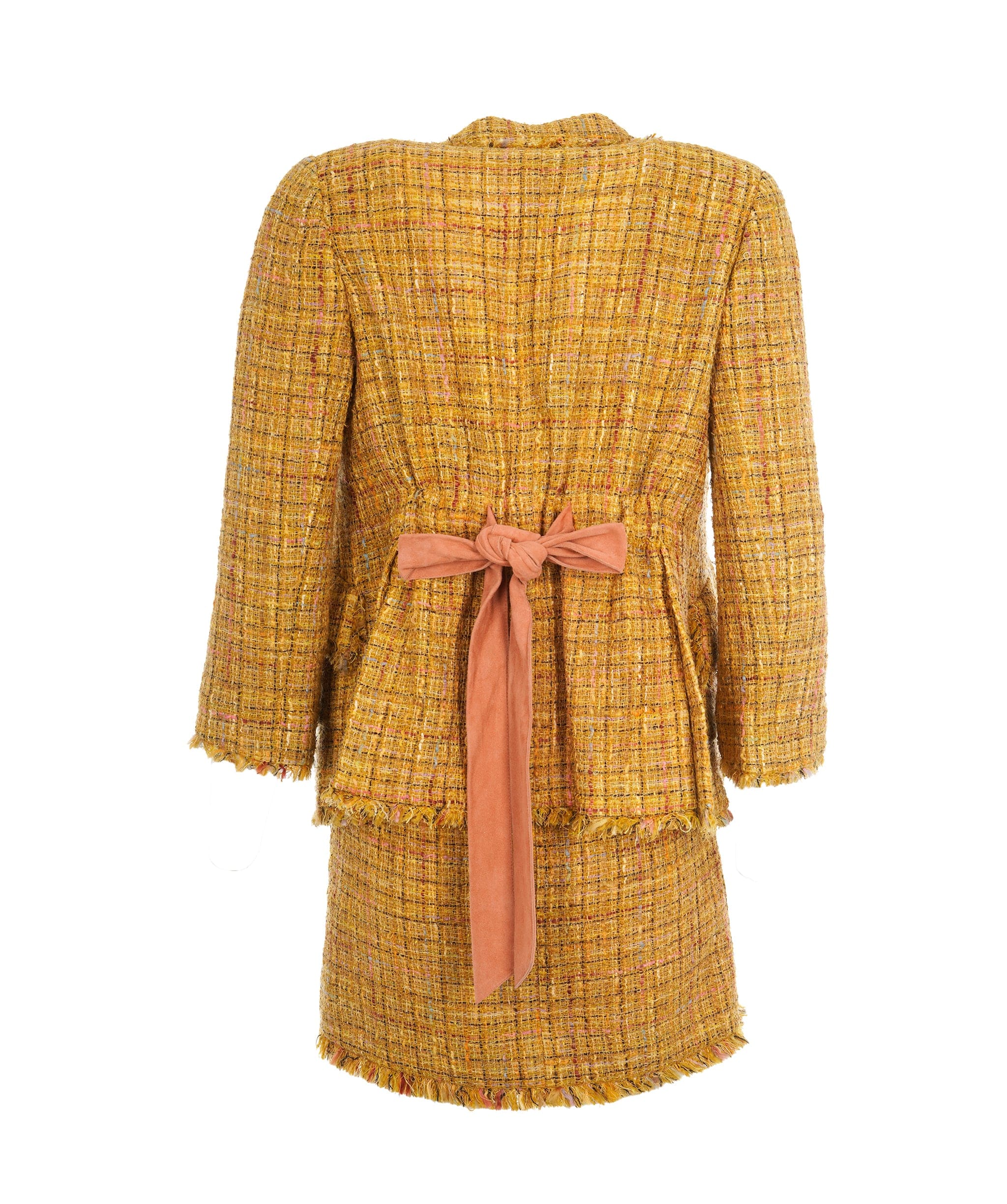 Chanel Chanel Yellow Tweed Detailed Dress with Blazer ALC1691