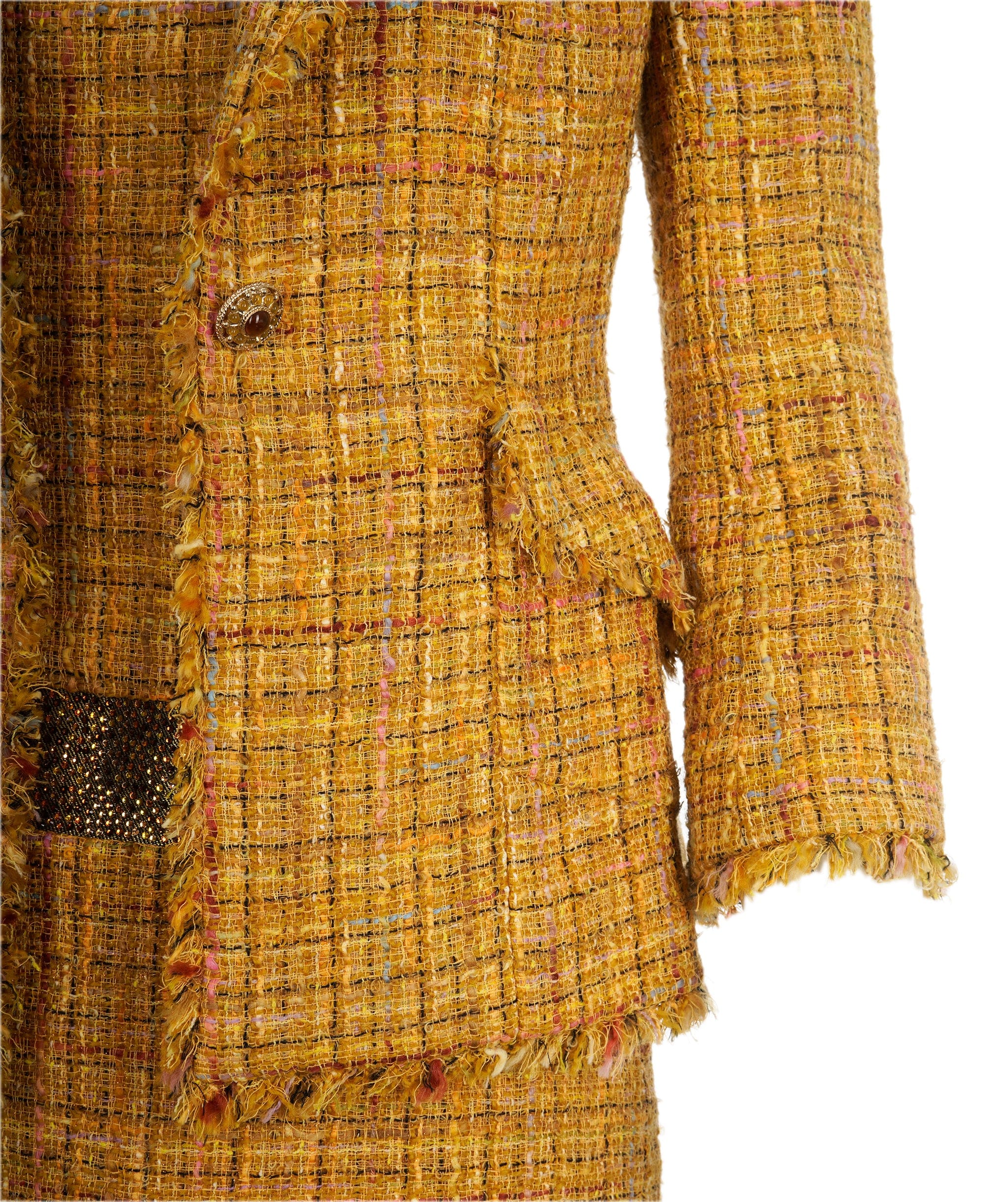 Chanel Chanel Yellow Tweed Detailed Dress with Blazer ALC1691