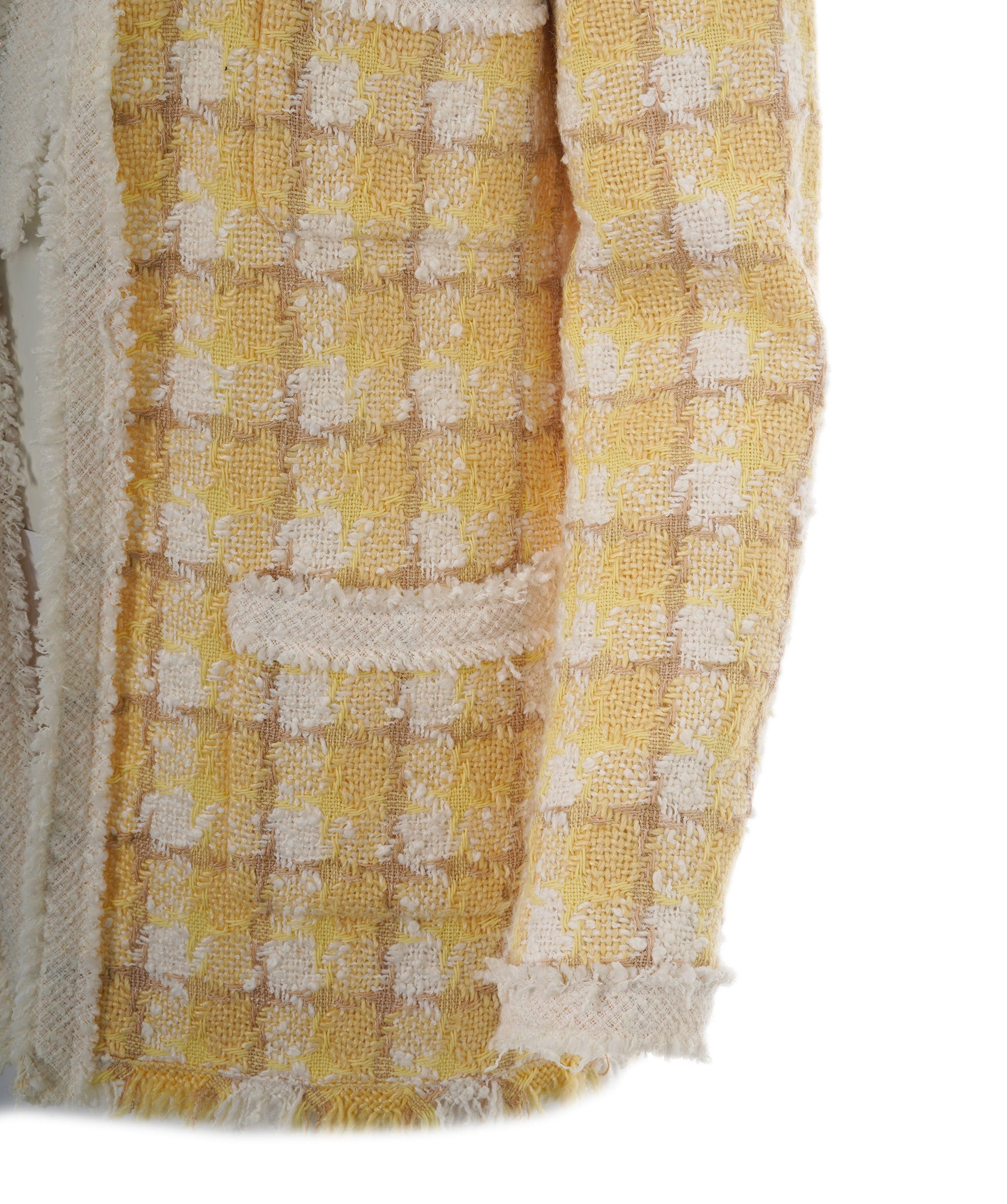 Chanel Chanel Yellow Tweed Jacket UKL1357