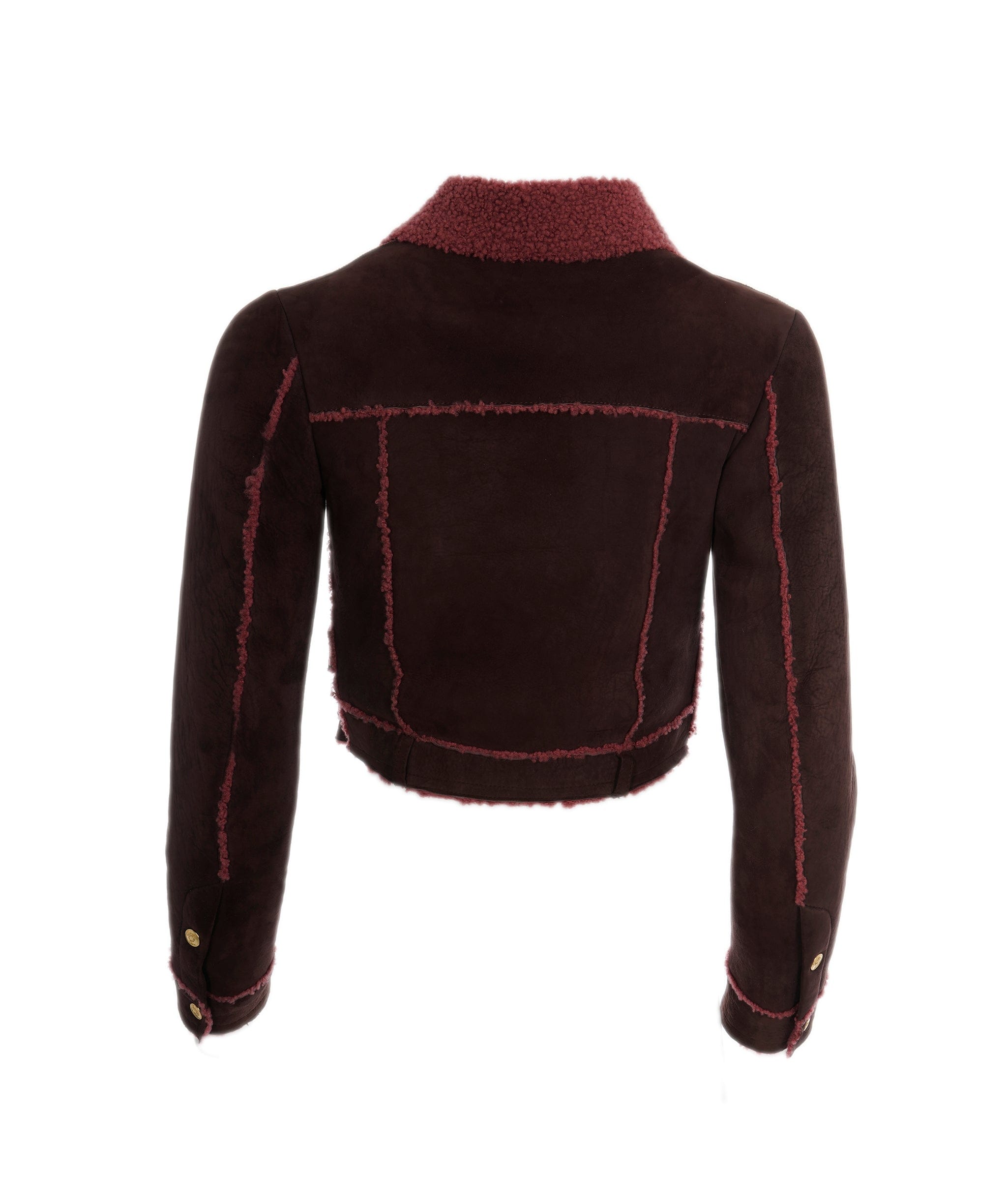 Chanel Dior Mouton Jacket Wine Red ASL10182