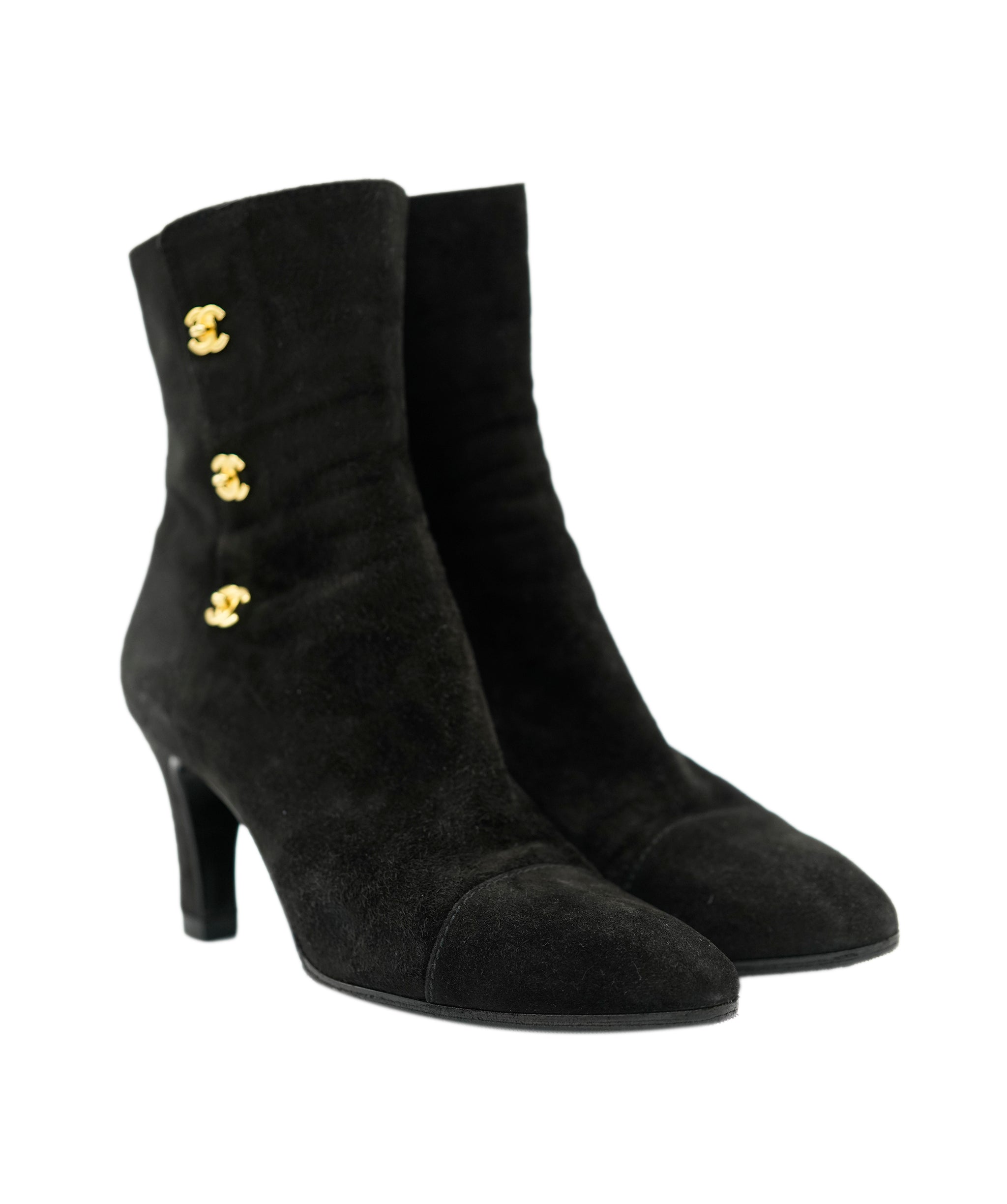 Chanel Turnlock CC Short Boots Black #36.5 AVCSC1388
