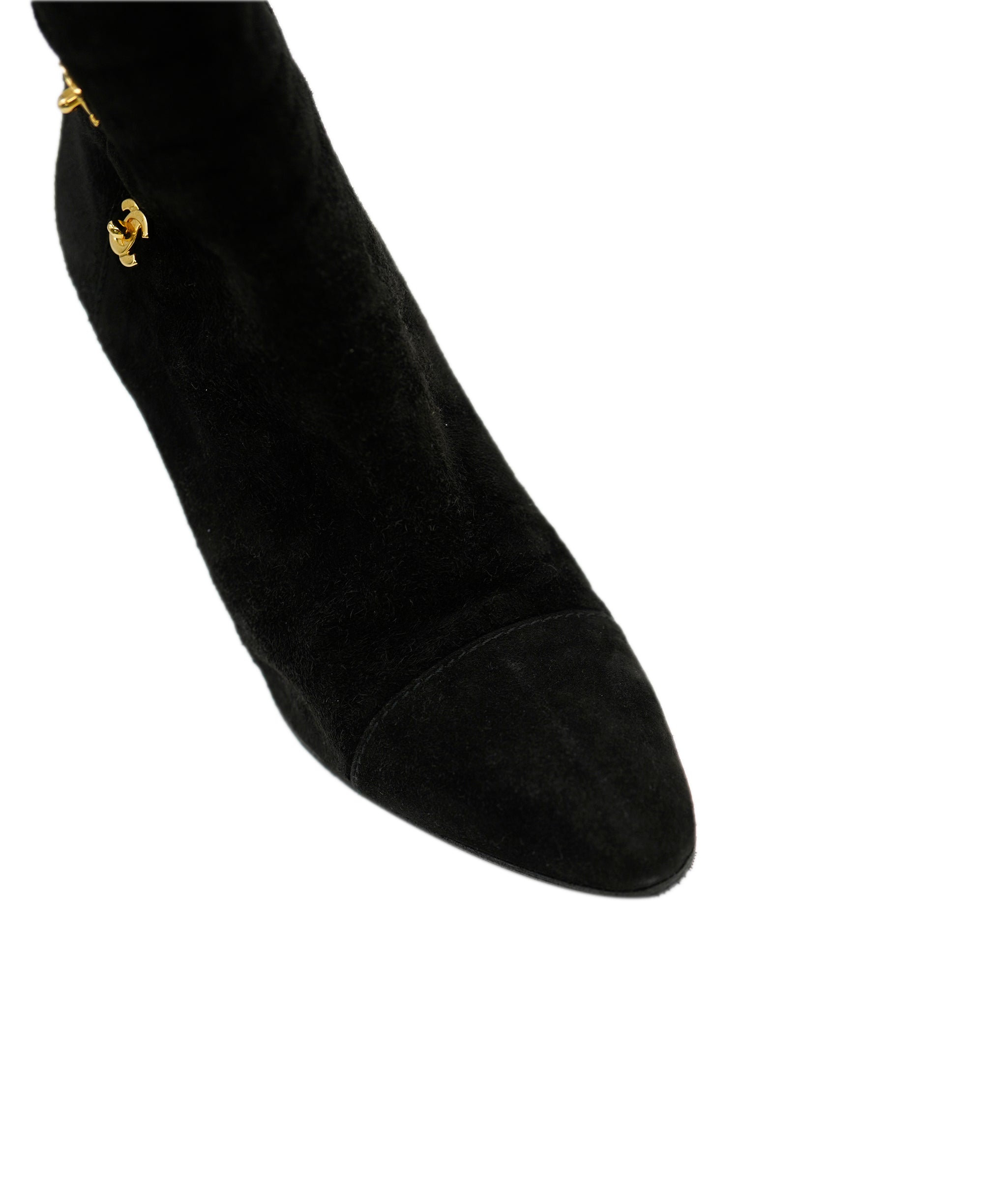 Chanel Turnlock CC Short Boots Black #36.5 AVCSC1388