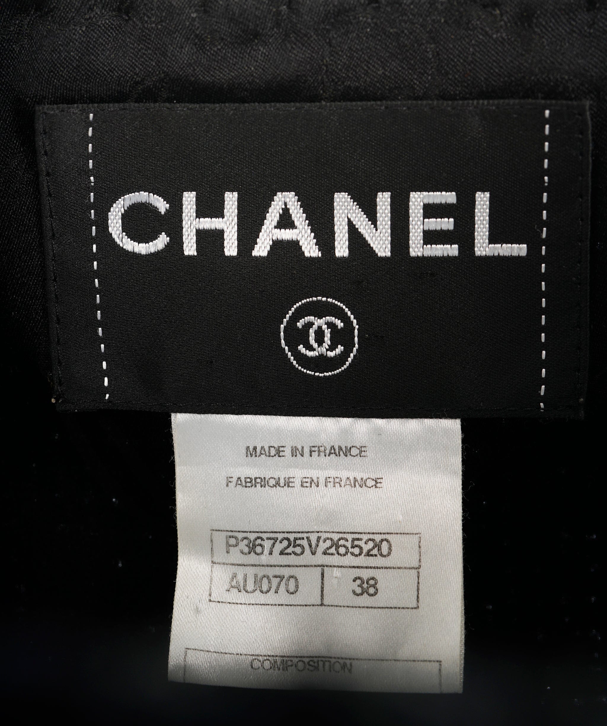 Chanel Veste Chanel noire grise boutons lion FR38 P36725V26520 ALC1205