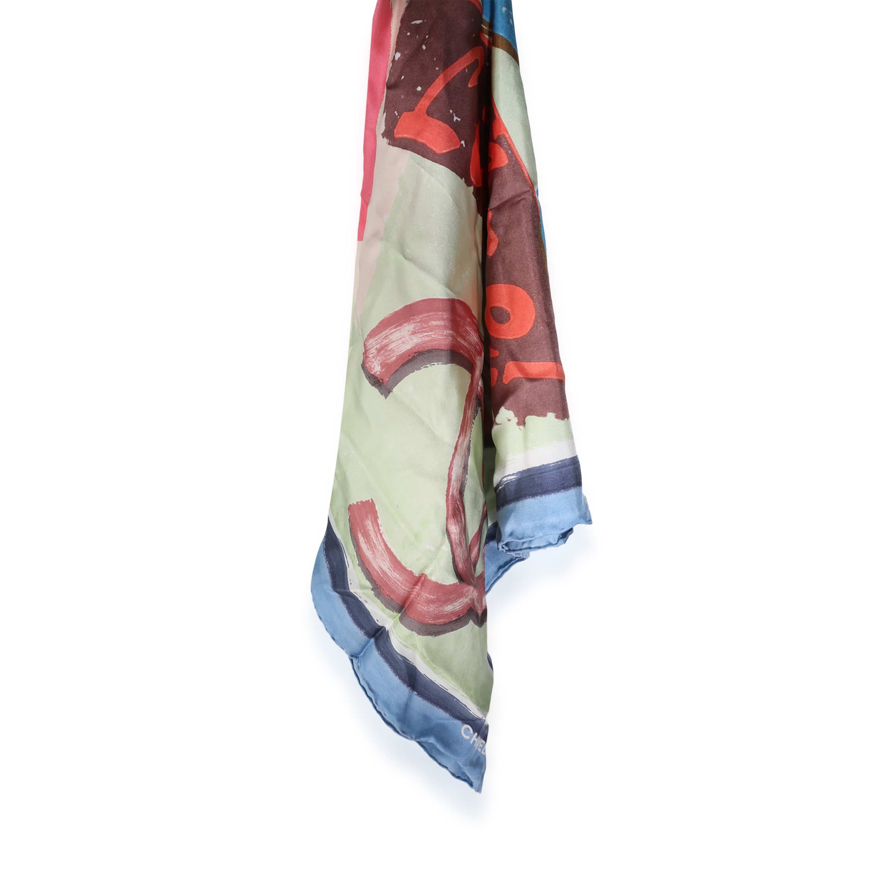 Chanel Multicolor Silk Viva Coco Cuba Libre Scarf