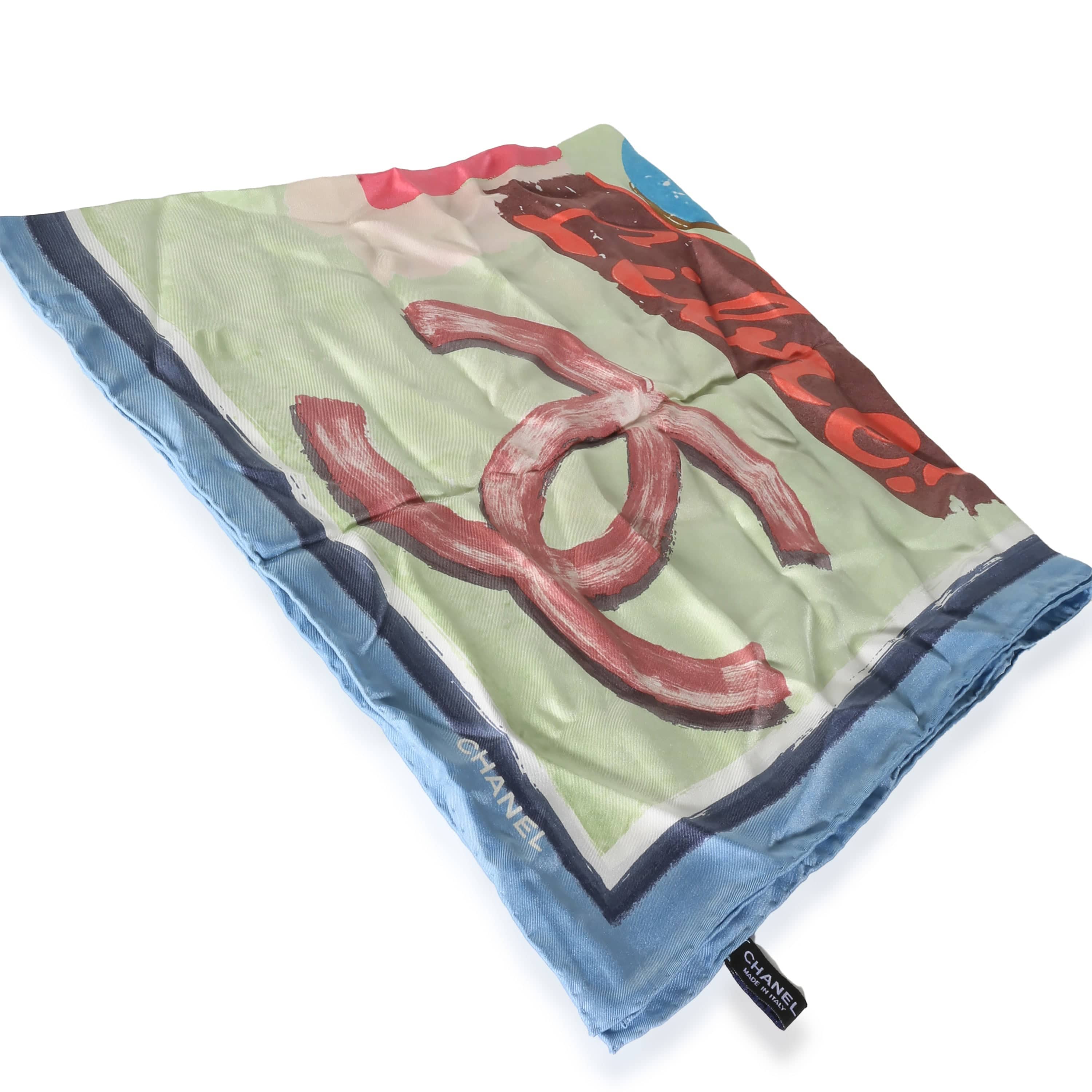 Chanel Multicolor Silk Viva Coco Cuba Libre Scarf