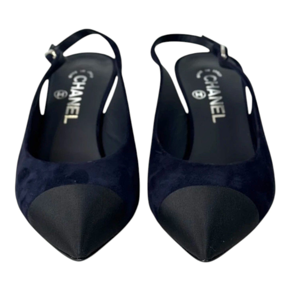 Chanel Chanel Blue Slingback Shoes - Size 37.5