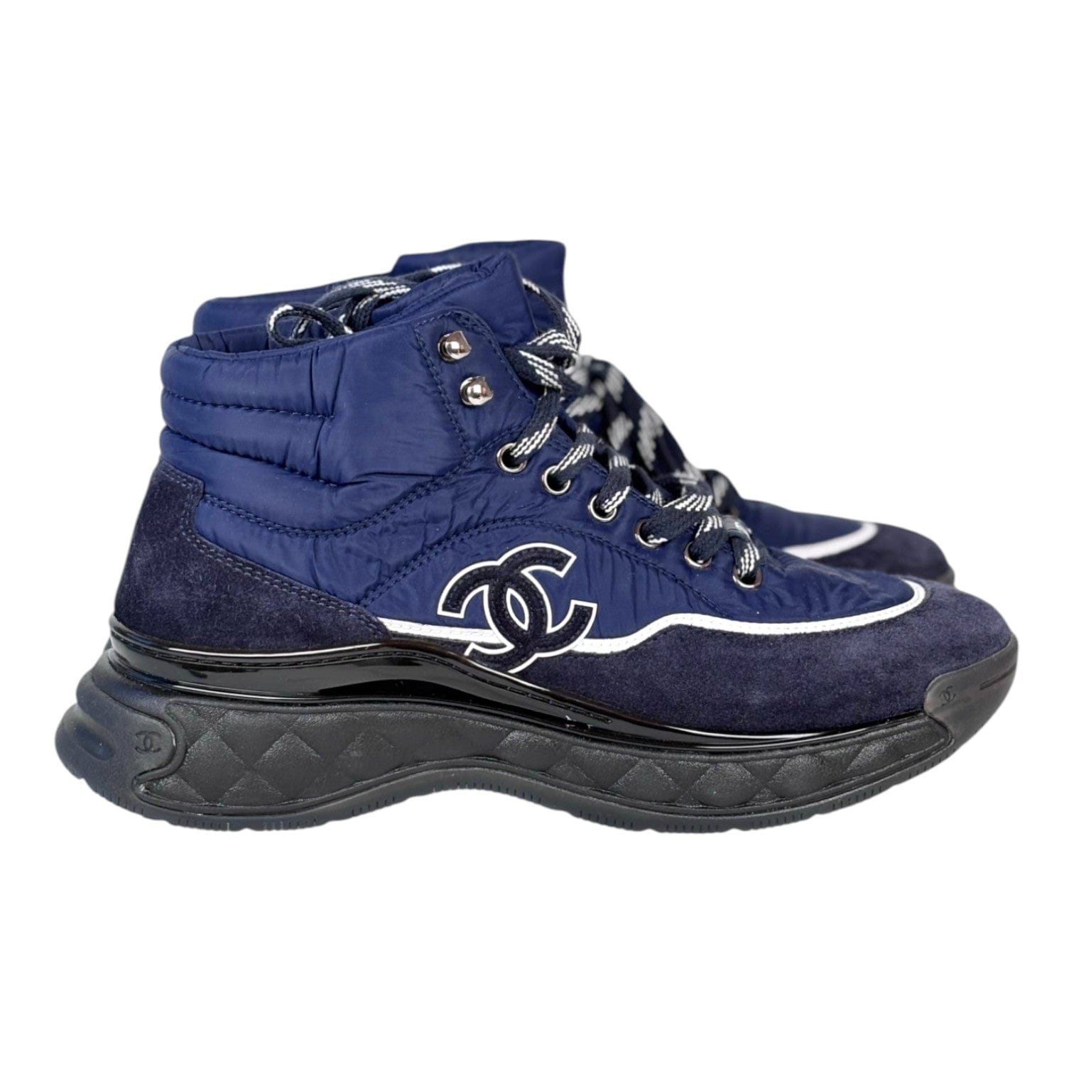 Chanel Chanel High Navy Trainers Shoes #39