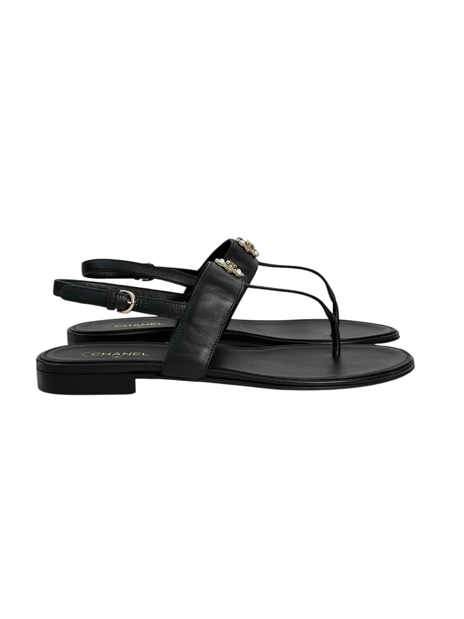Chanel Chanel Shoes Sandal Black - Size 40